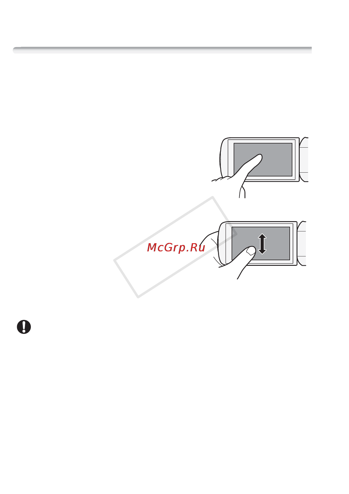 Canon LEGRIA HF R506 White [30/218] Использование сенсорного экрана