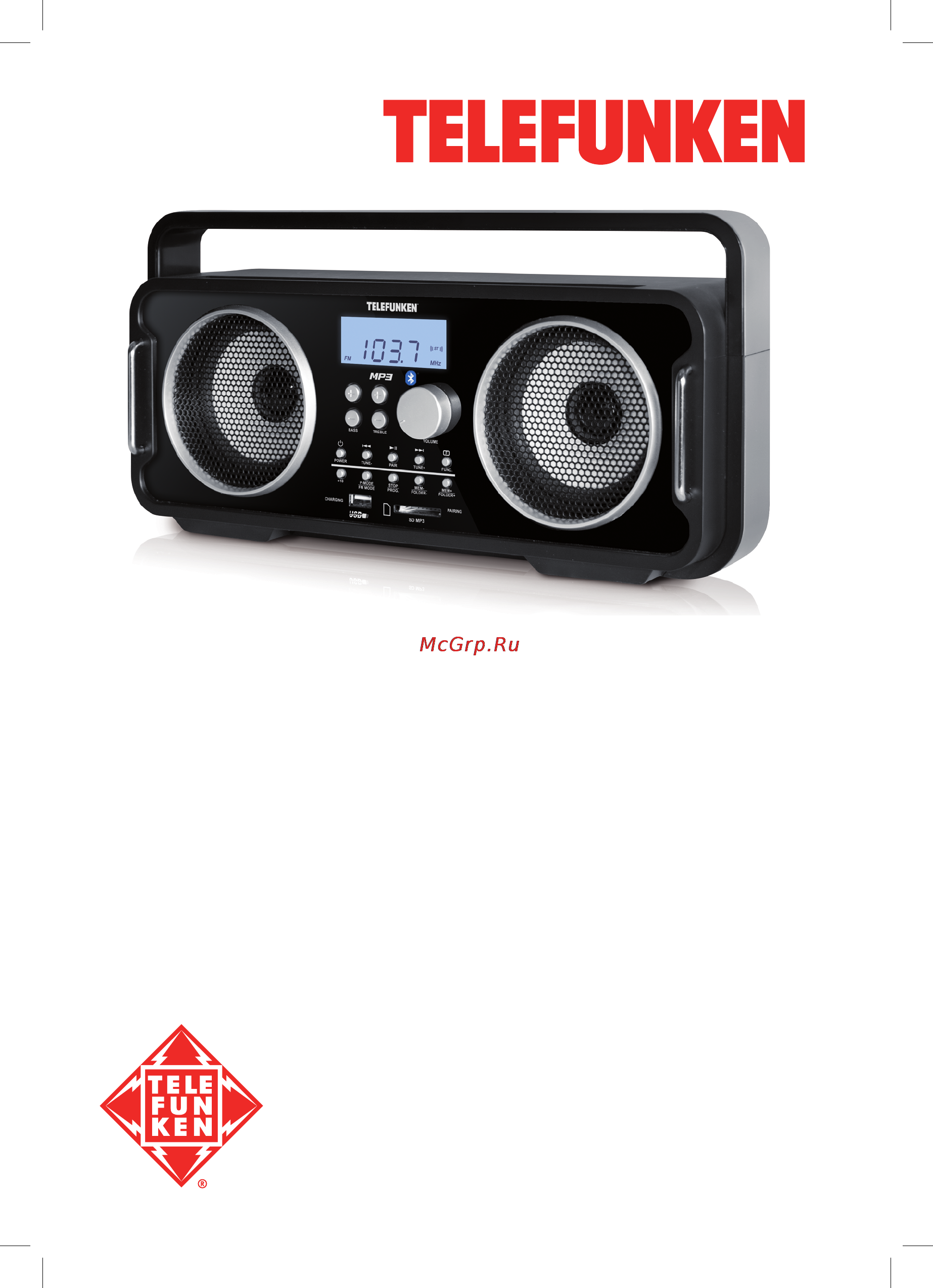 Telefunken TF-SRP3401B Black Инструкция по эксплуатации онлайн