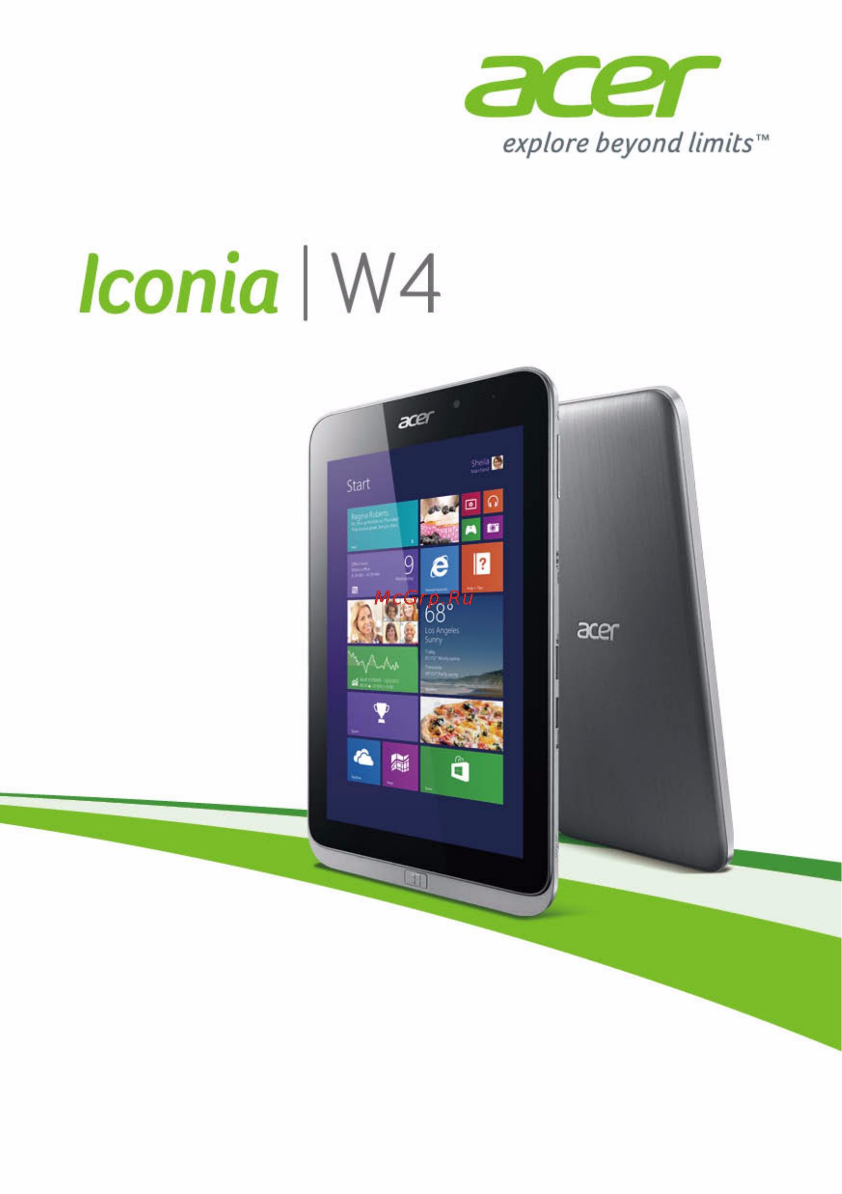 Acer Iconia Tab 64Gb 3G W4-821-Z3742G06aii Инструкция по эксплуатации онлайн