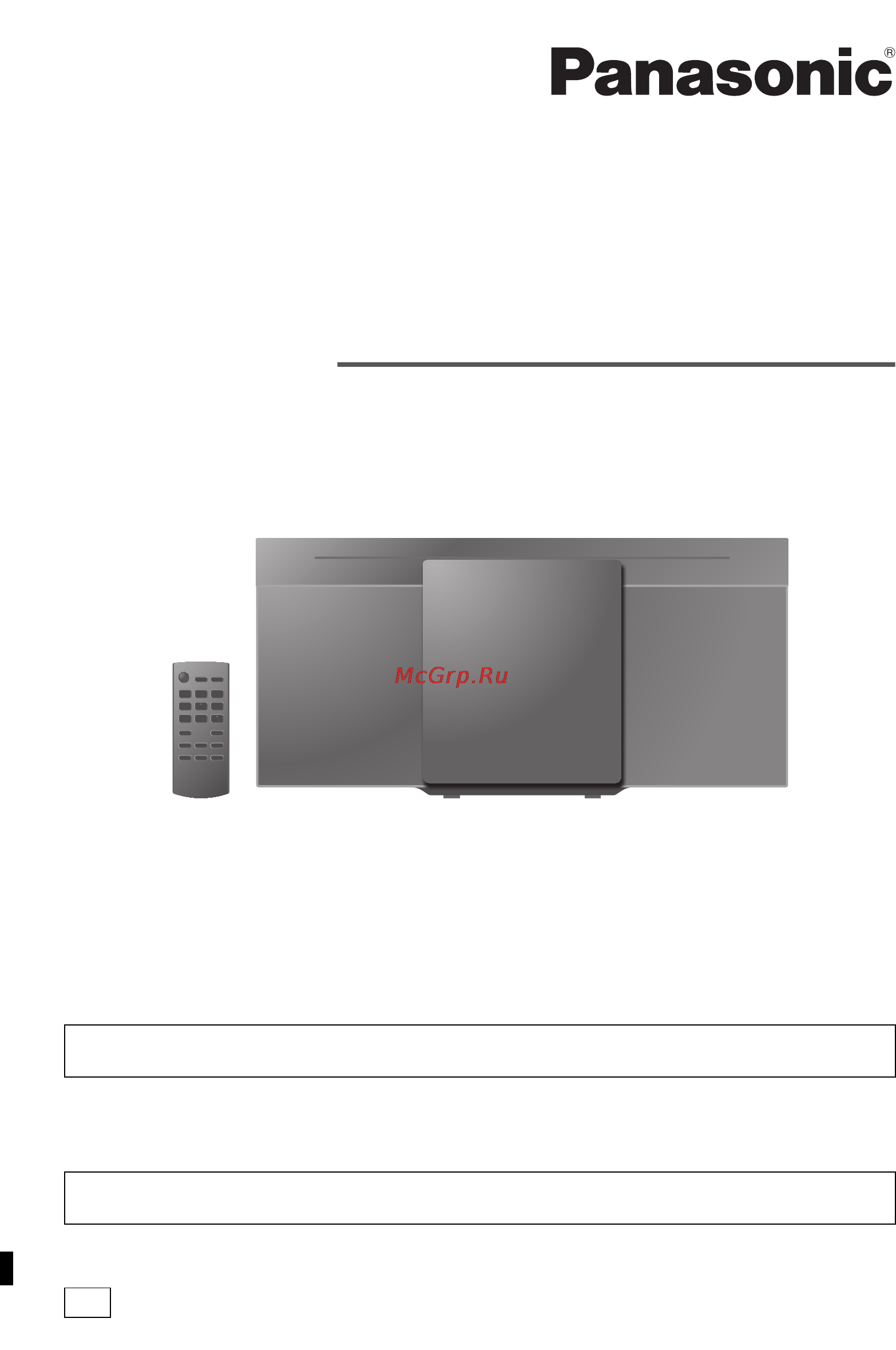 Panasonic SC-HC19EE-W Инструкция по эксплуатации онлайн