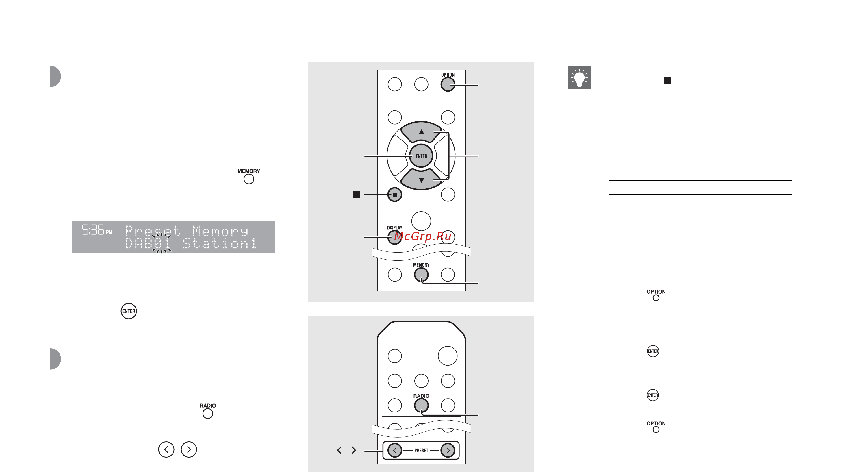 Yamaha CRX-N560 Black [24/182] Selezione delle stazioni dab preselezionate