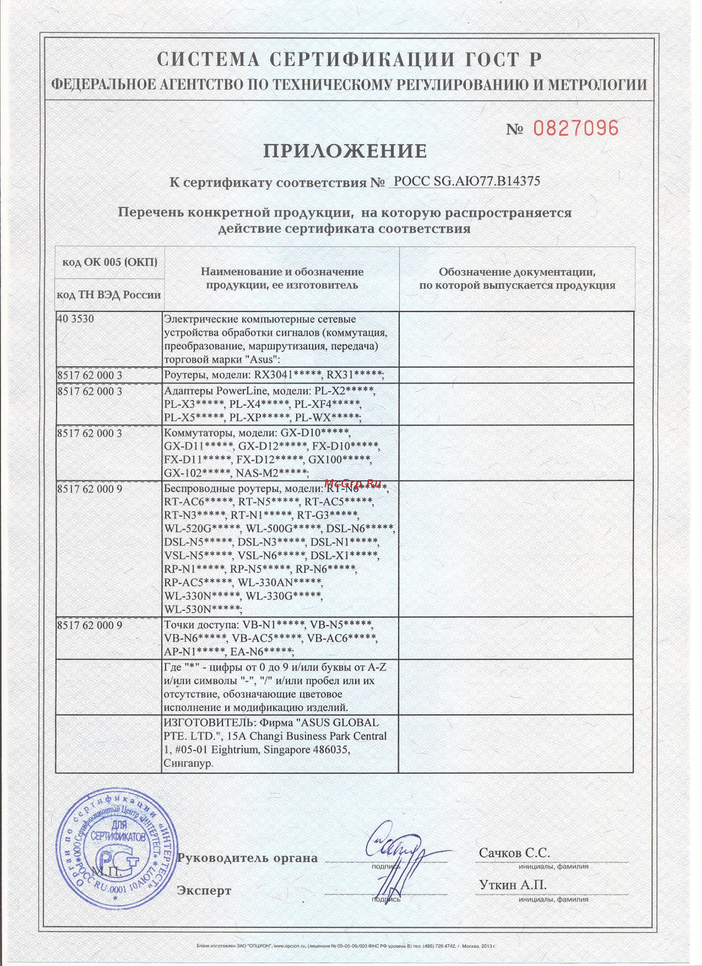 Asus RT-AC66U Сертификат онлайн [2/15] 96734