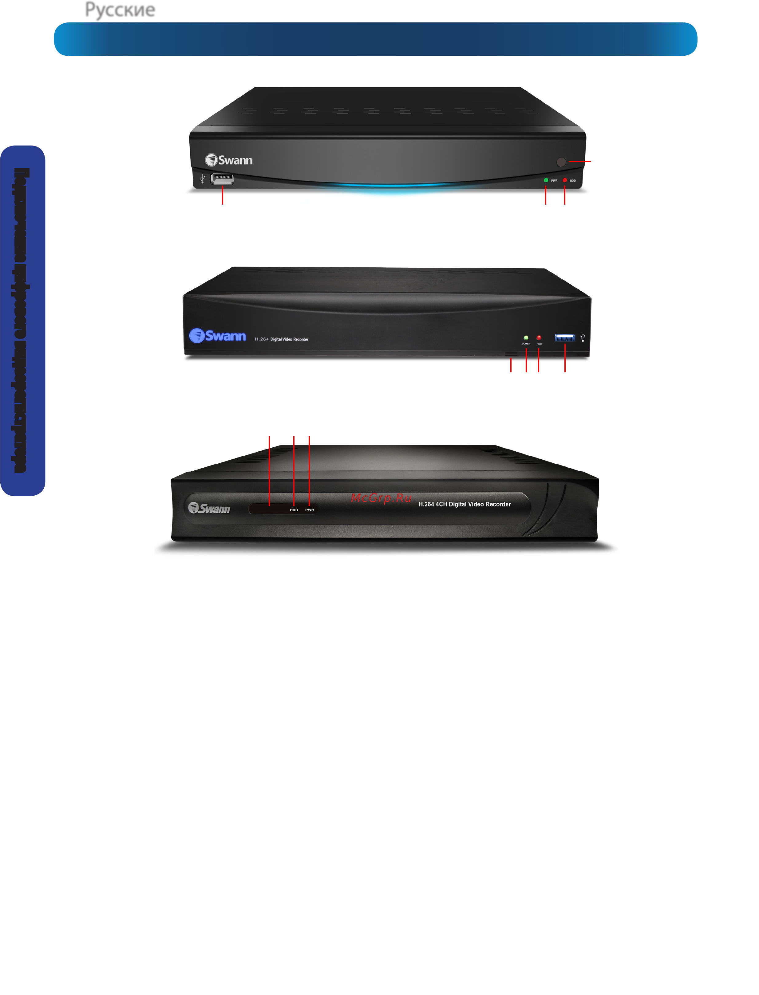 Swann DVR8-1425/1TB/4xPR (SWDVK-814254F) [6/60] Передняя панель цифрового видеорегистратора