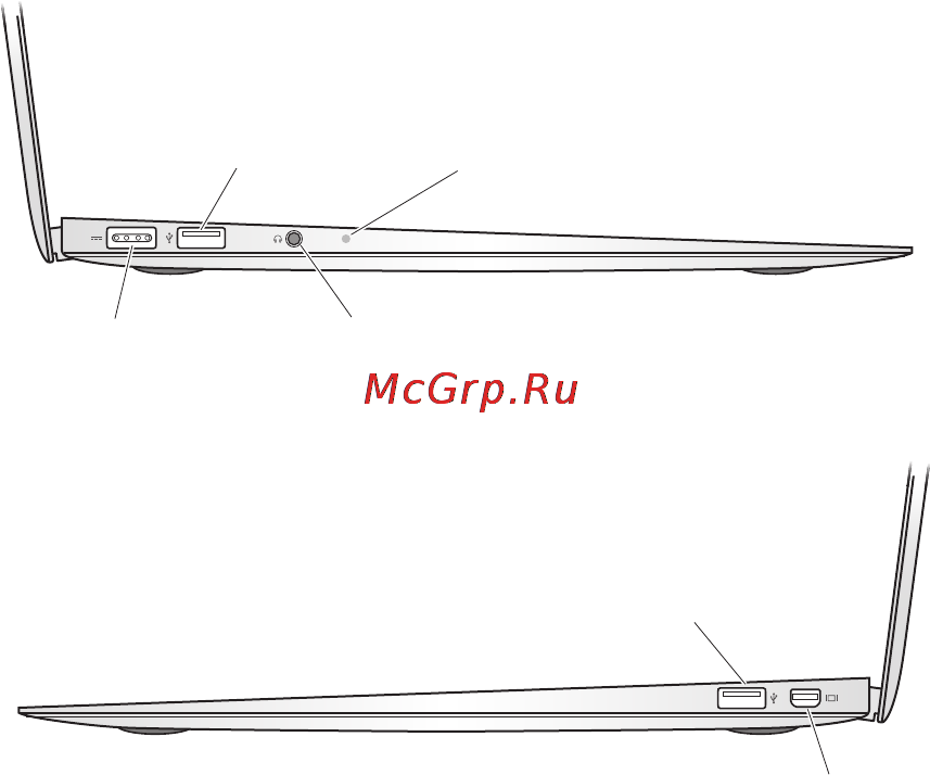 Apple MacBook Air 11 Early 2014 MD711RU/B [30/71] Порты macbook air