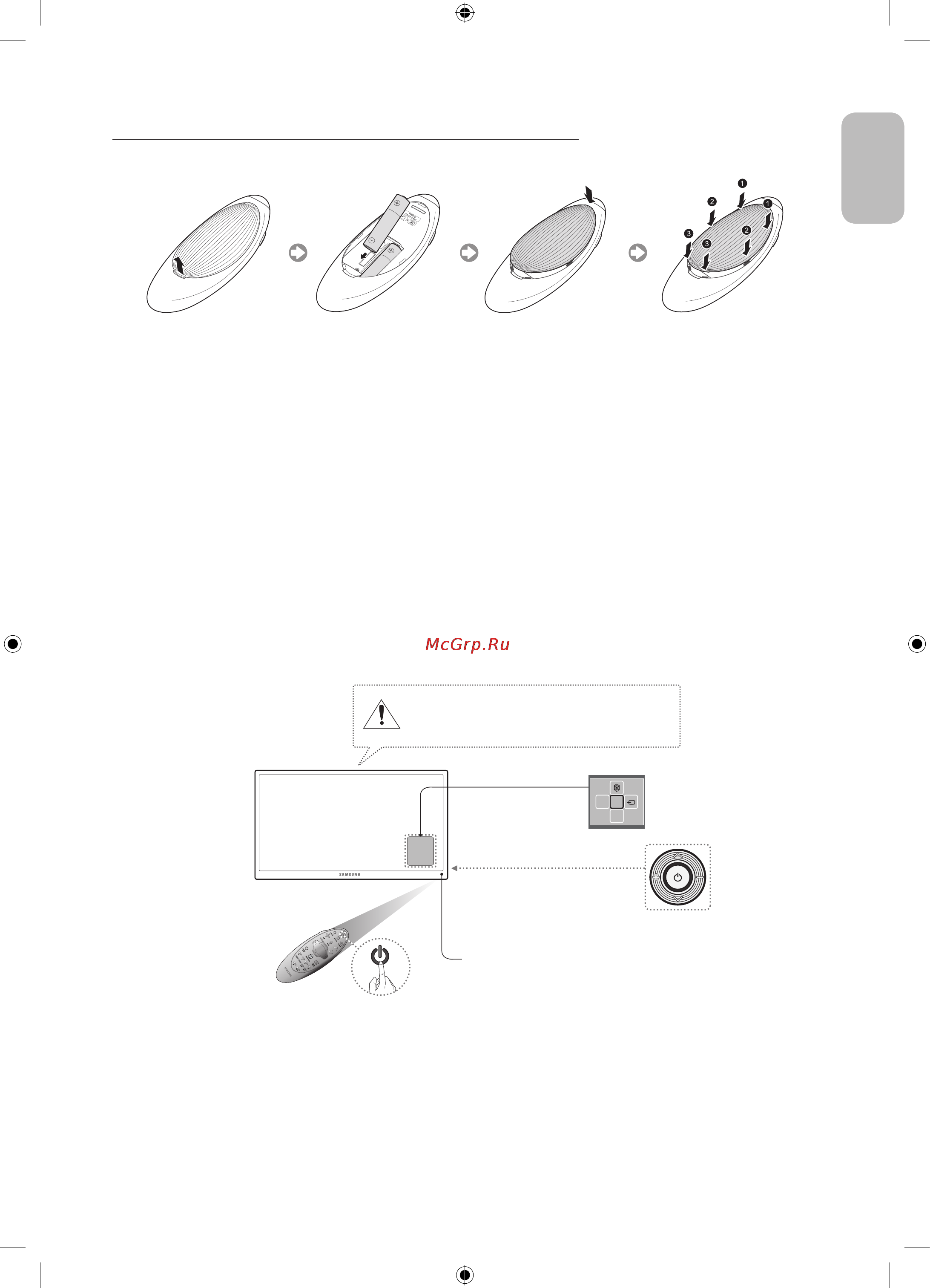 Samsung UE40H6410AU [11/24] Установка батарей samsung smart control