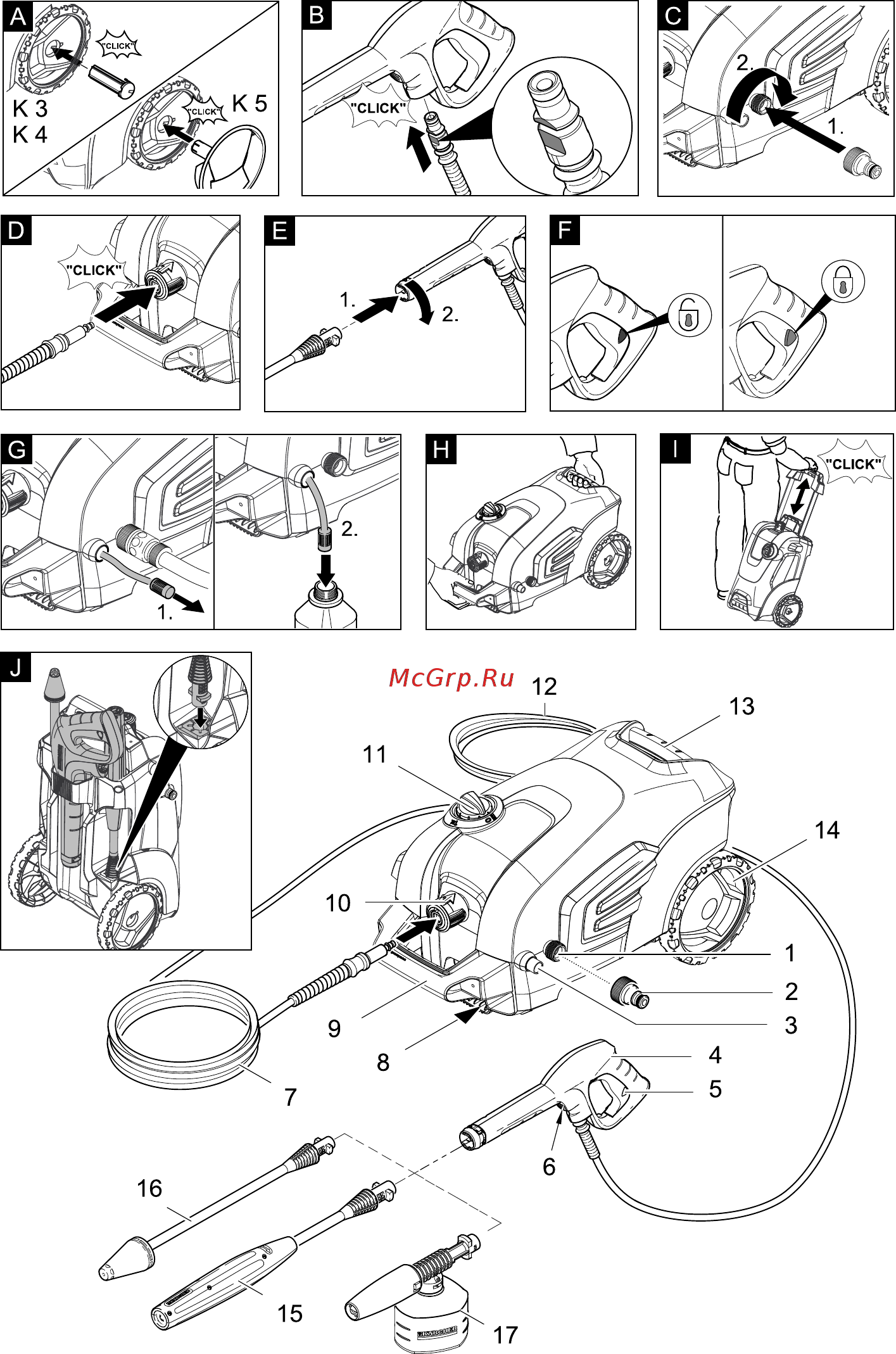 Karcher К 5.200 1.630-700.0 Инструкция по эксплуатации онлайн [2/13] 308695