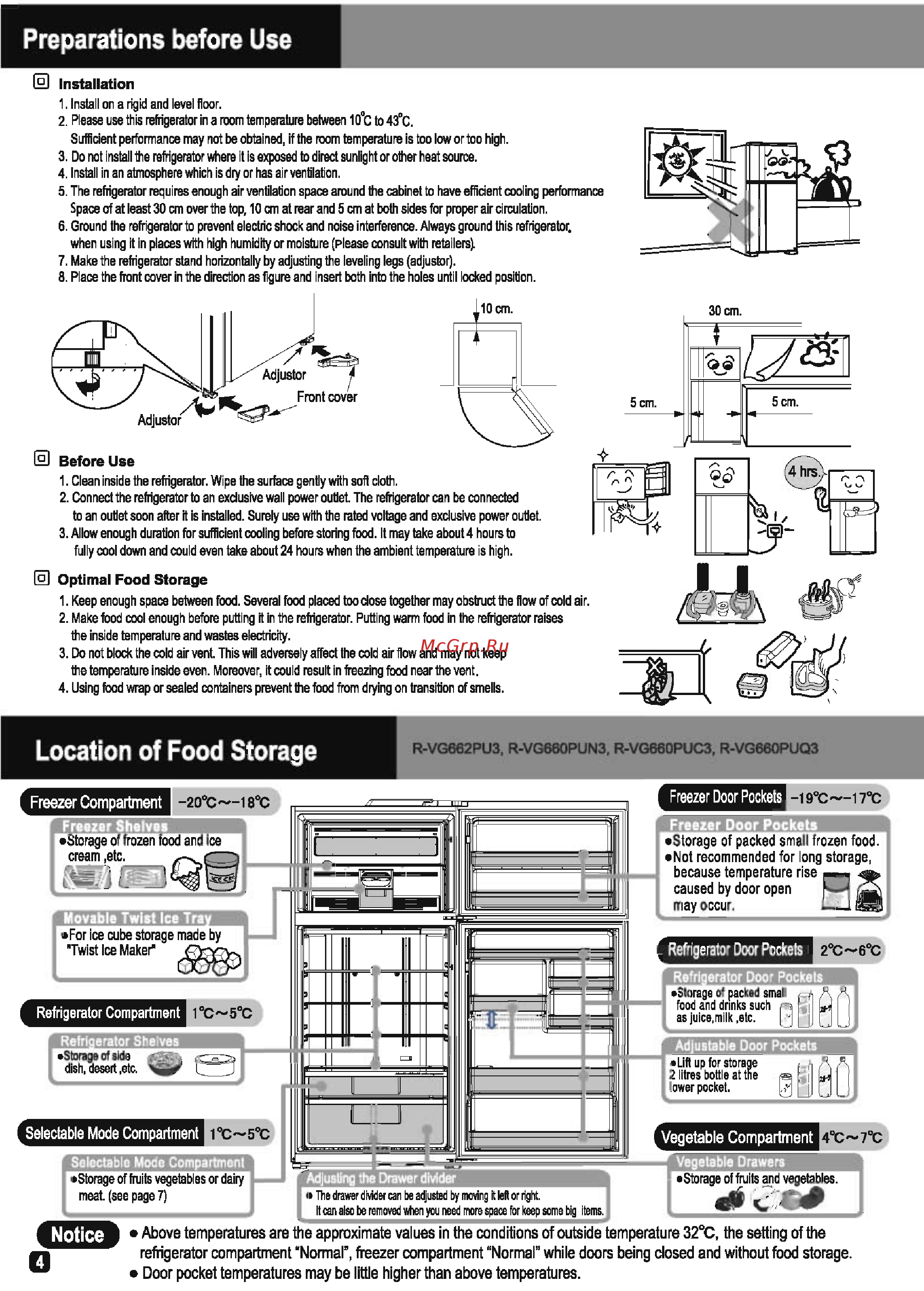 Hitachi R-VG 662 PU3 GGR [4/16] Location of food storage