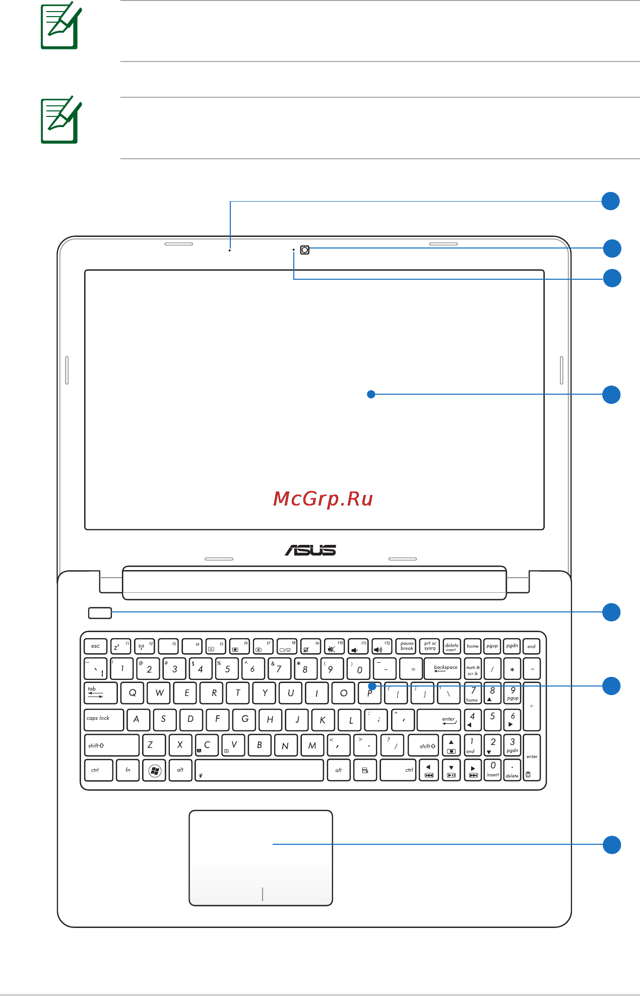 Asus K56CB-XO198H [14/120] Верхняя сторона