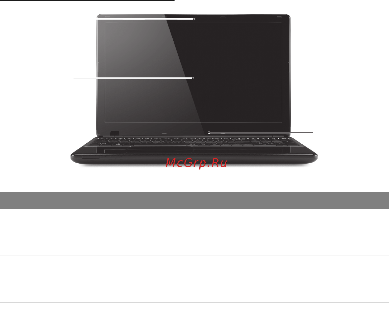 Packard Bell EasyNote TE69HW-29572G32Mnsk (NX.C2EER.010) [17/133] Вид сверху дисплей
