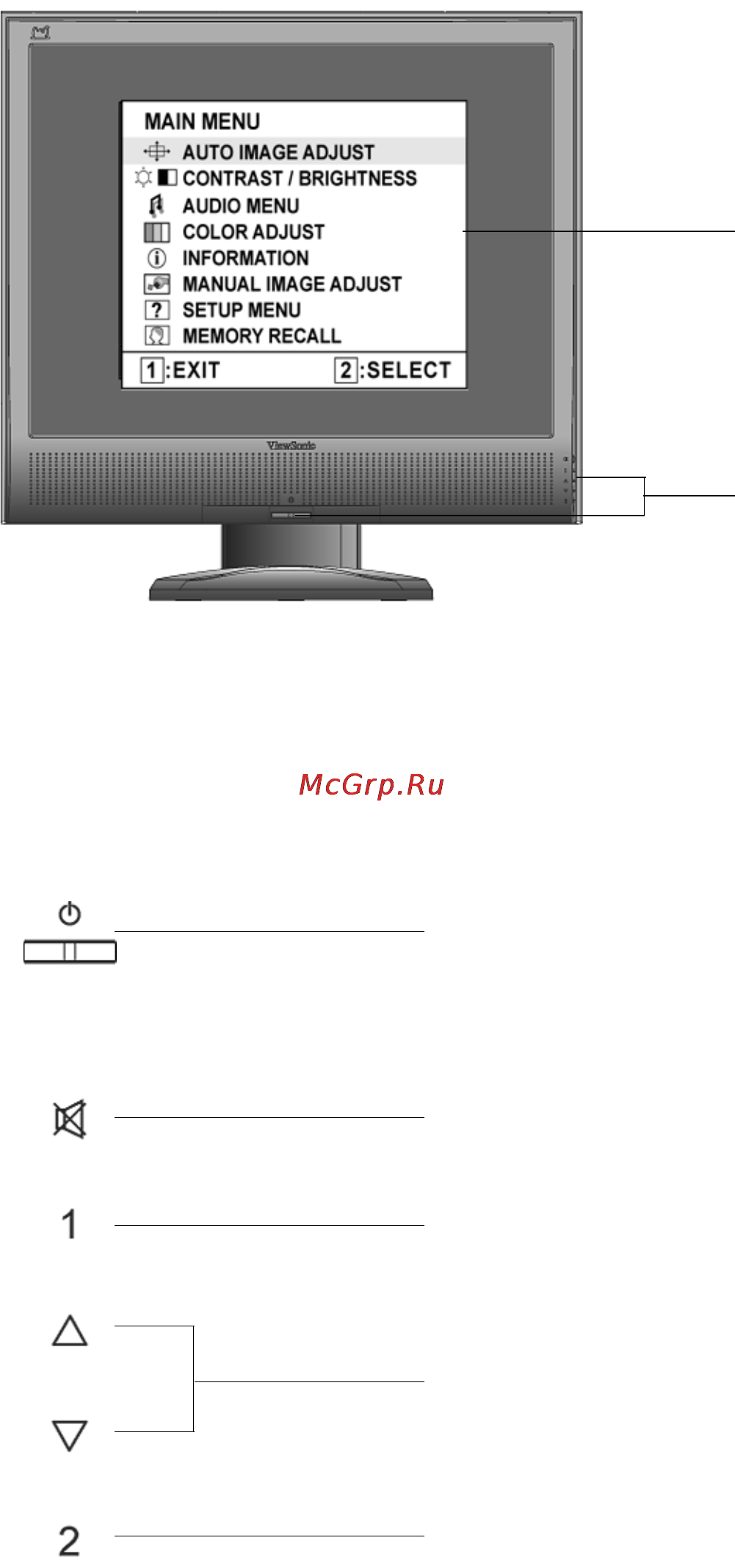 Viewsonic VG2021M [12/23] Adjusting the screen image