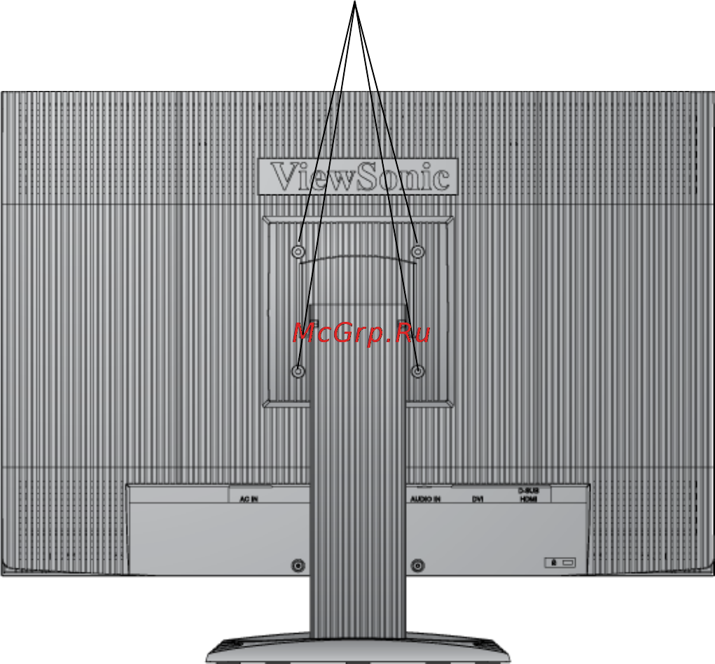 Viewsonic VA2616W [10/25] Wall mounting optional
