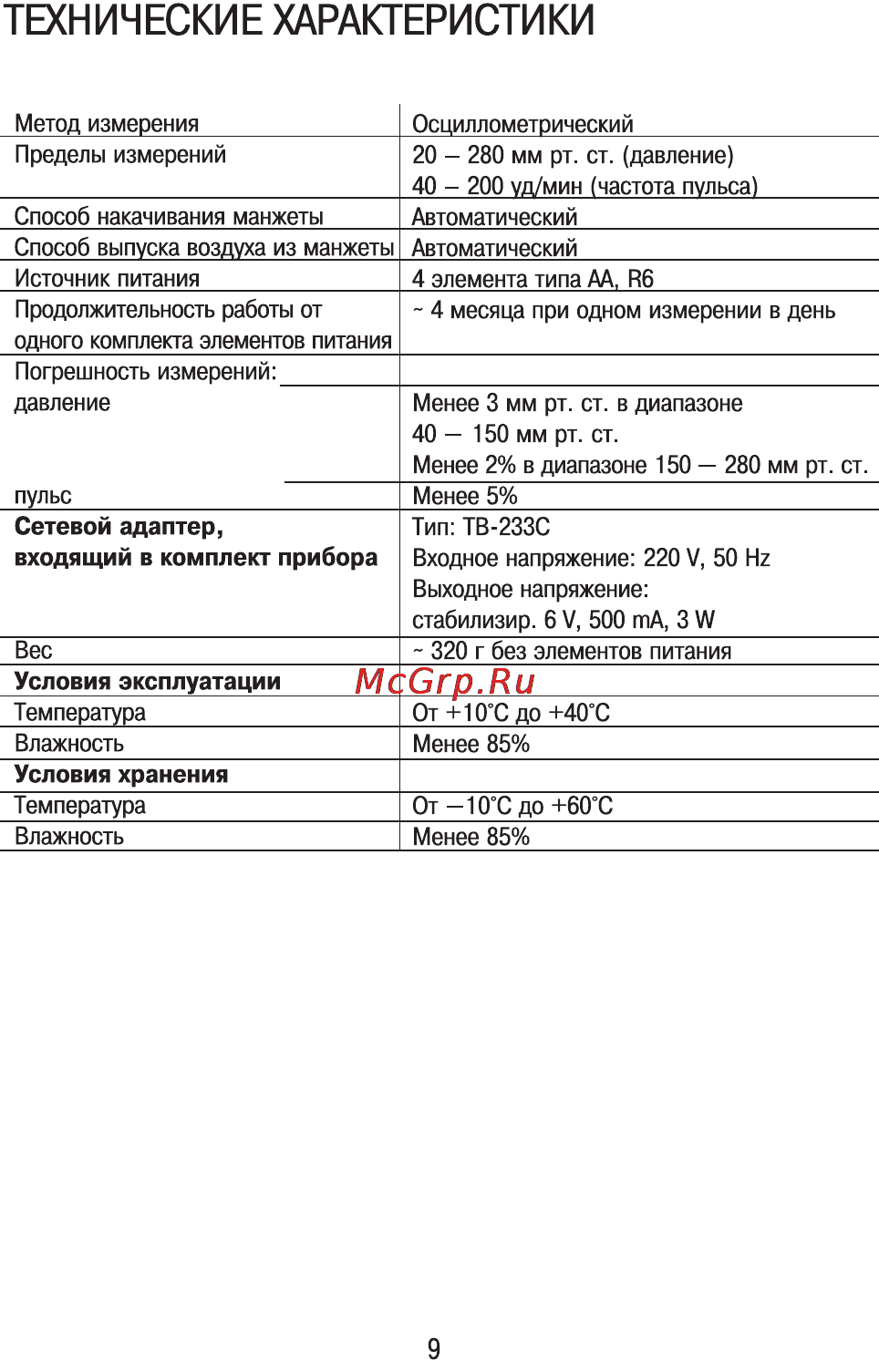 And UA-767PC [11/15] Условия эксплуатации