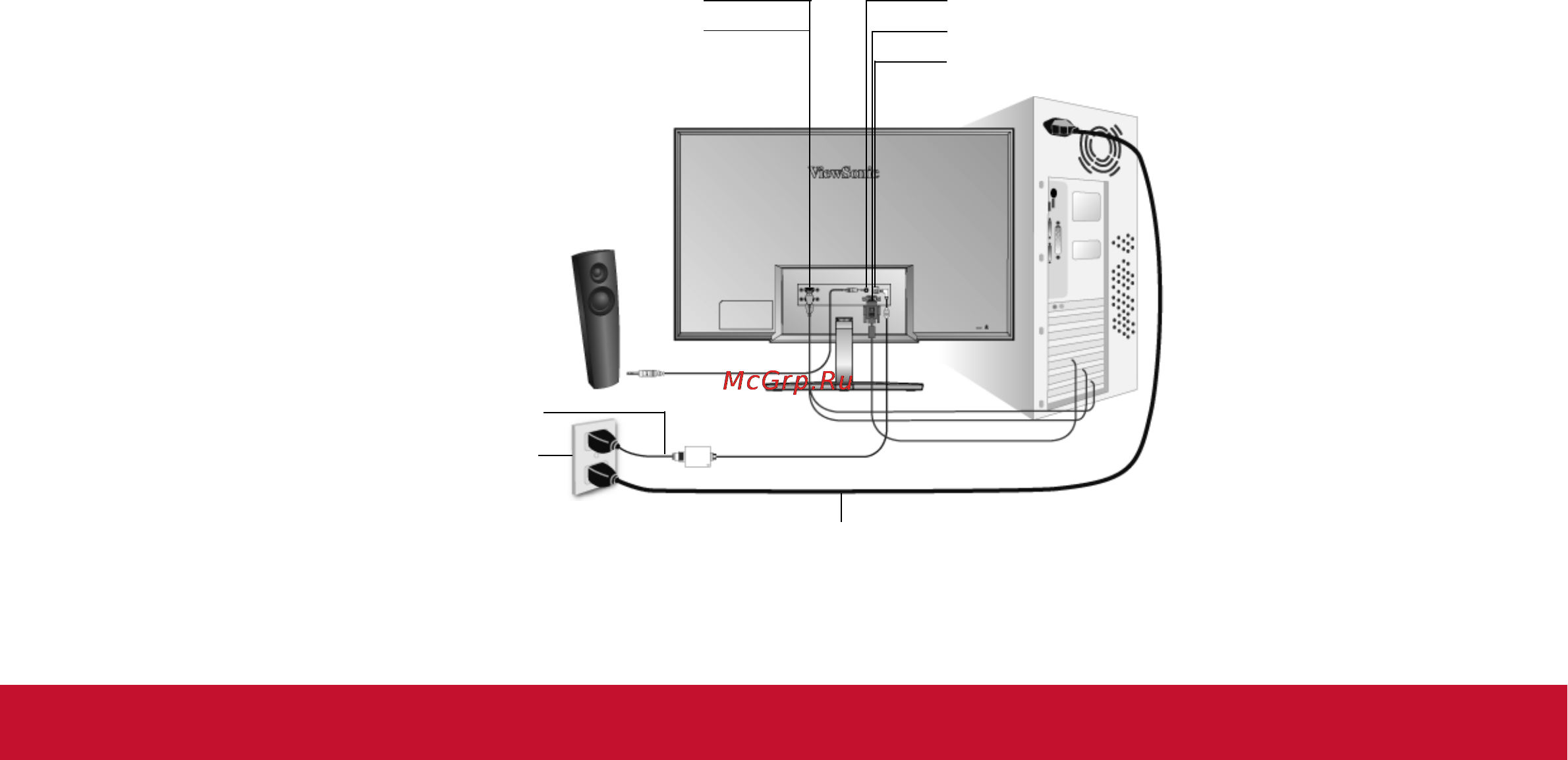 Viewsonic VX2460H-LED [8/23] Краткое руководство по установке
