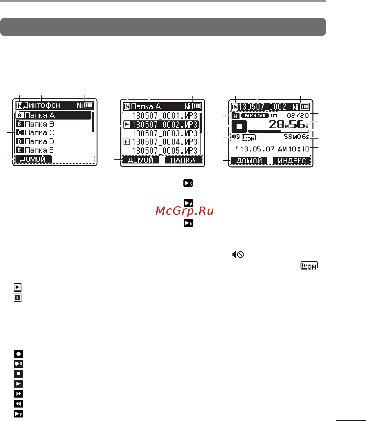 Olympus WS-833 [5/118] Названия составных частей