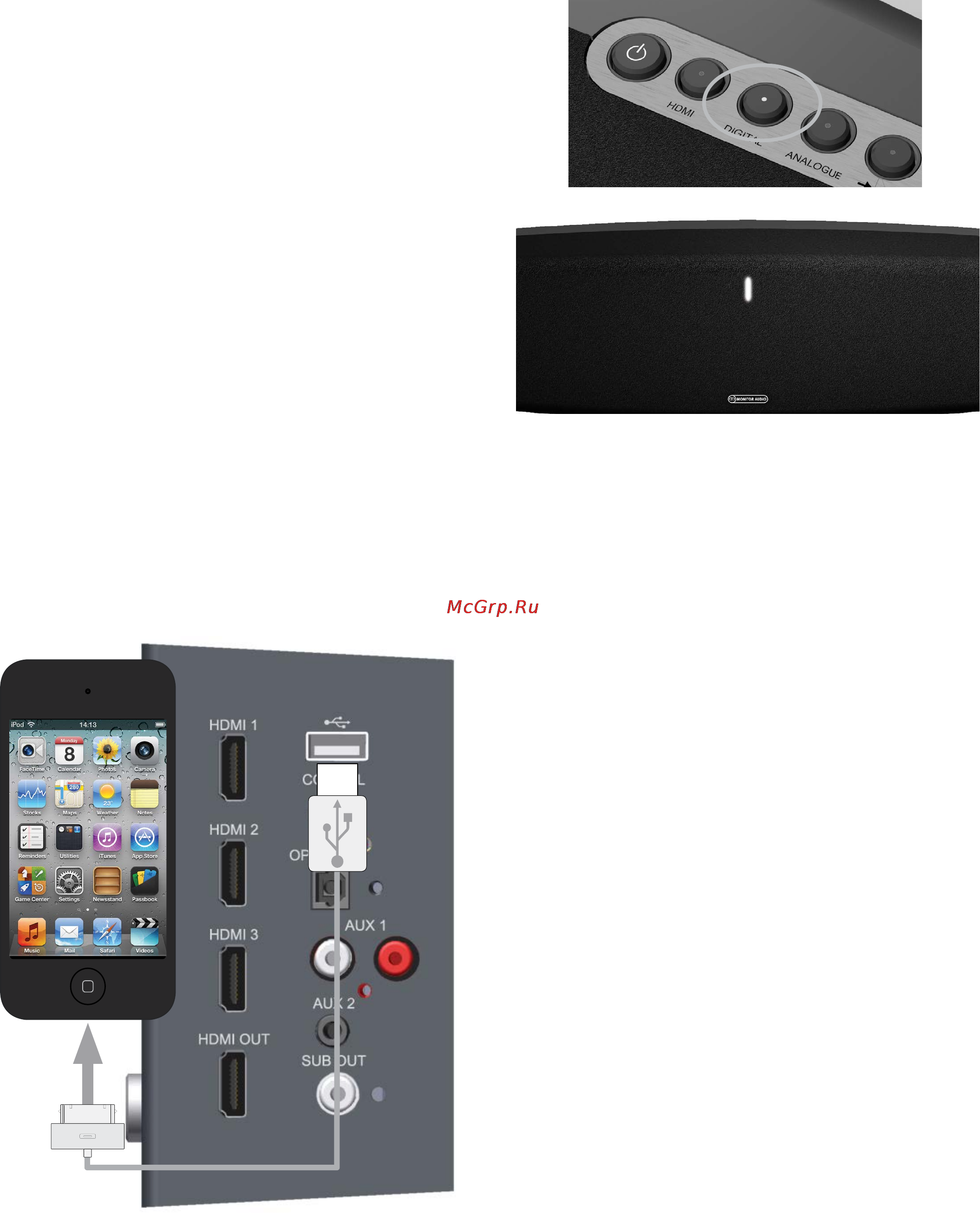 Monitor Audio ASB-2 [24/32] Сигнал с ios устройства через usb