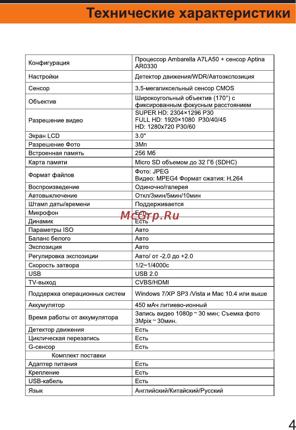 Каркам Q7 [4/12] Страница 4