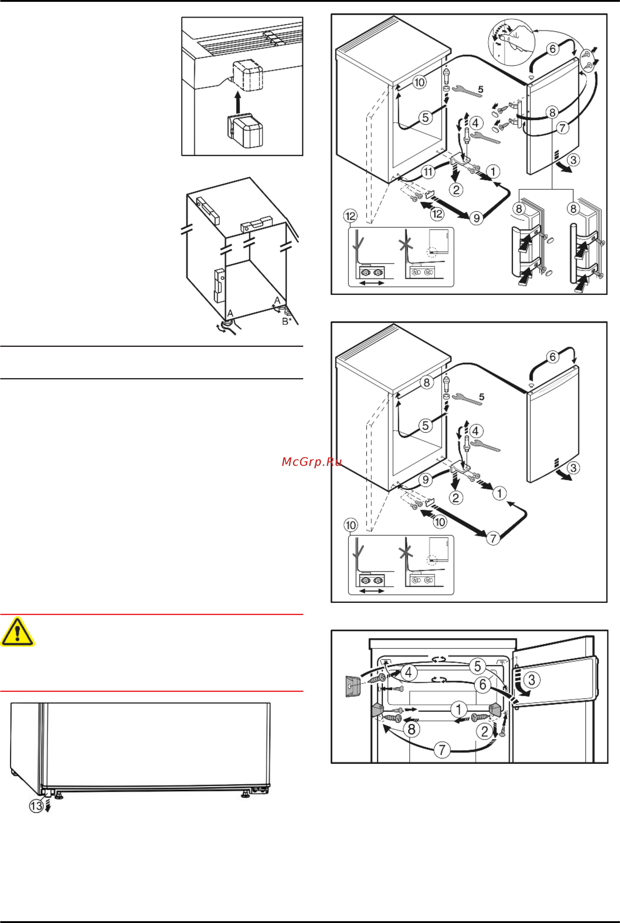 Liebherr t 1700-20 001 [6/14] Изменение направления открывания дверей