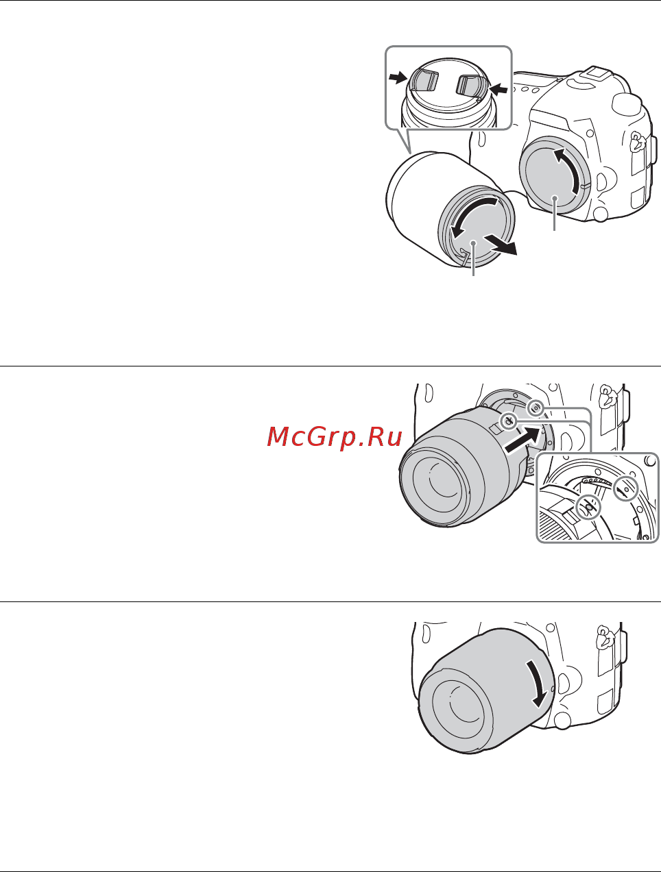 Sony Alpha ILCA-A77 II Kit 18-135 Black (ILCA-77M2M) [194/675] Colocación de un objetivo