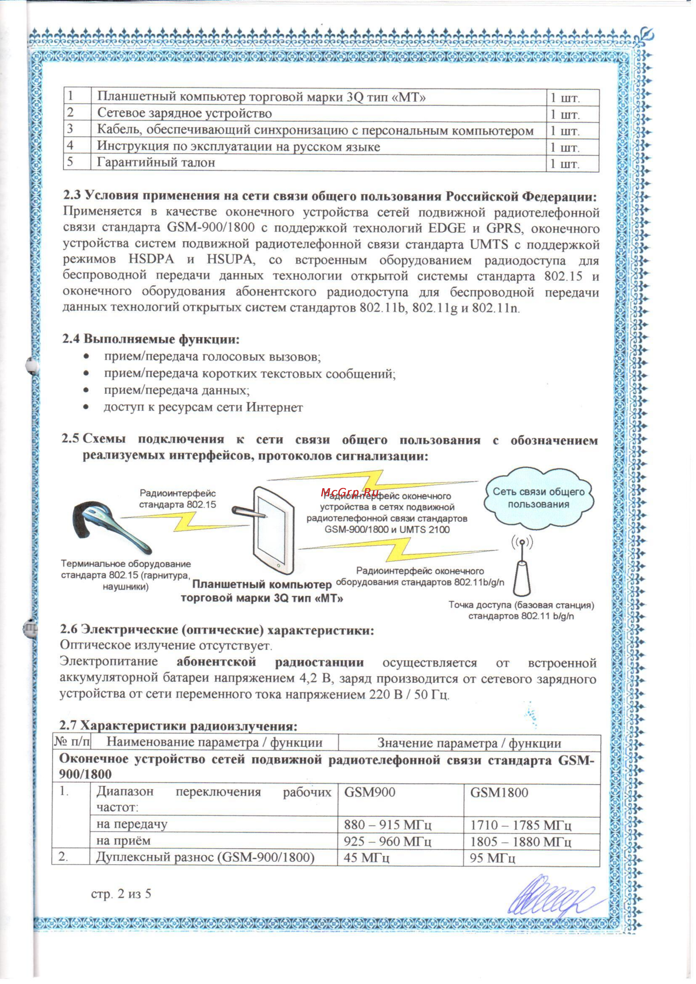 3Q Meta RC7802F Сертификат онлайн [5/8] 98298