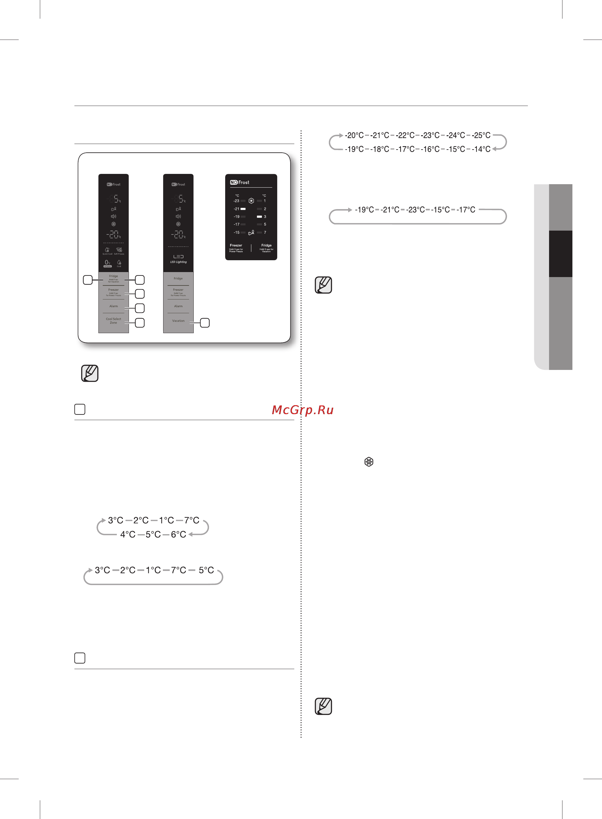 Samsung RL50RUBMG [15/28] Панель управления