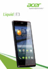 Acer Liquid E3/E380 Black Инструкция по эксплуатации