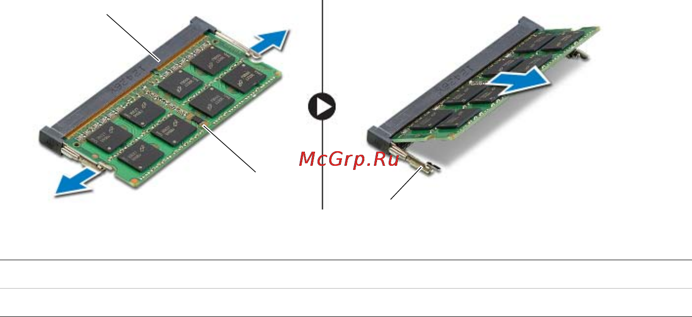 Dell Inspiron One 2350 (2350-7116) [13/77] Извлеките модуль памяти из разъема