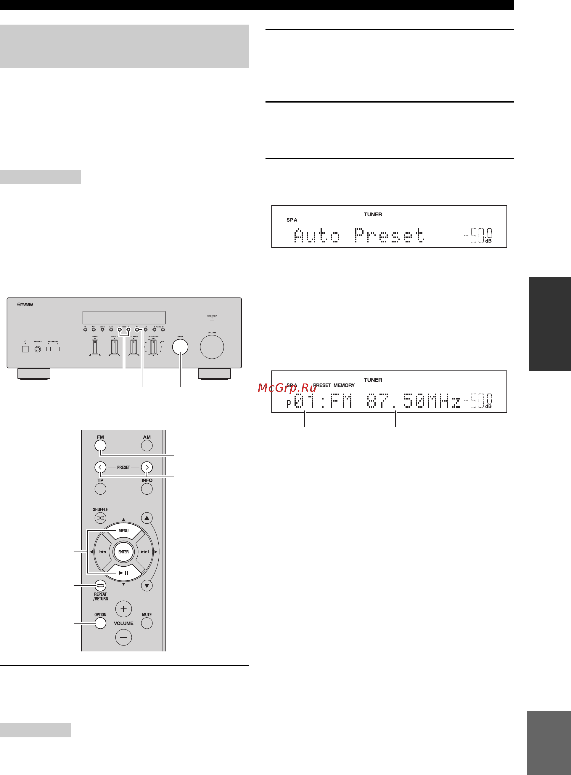 Yamaha Stereoset 300R Black [141/322] Automatisk stationsförinställning endast fm stationer