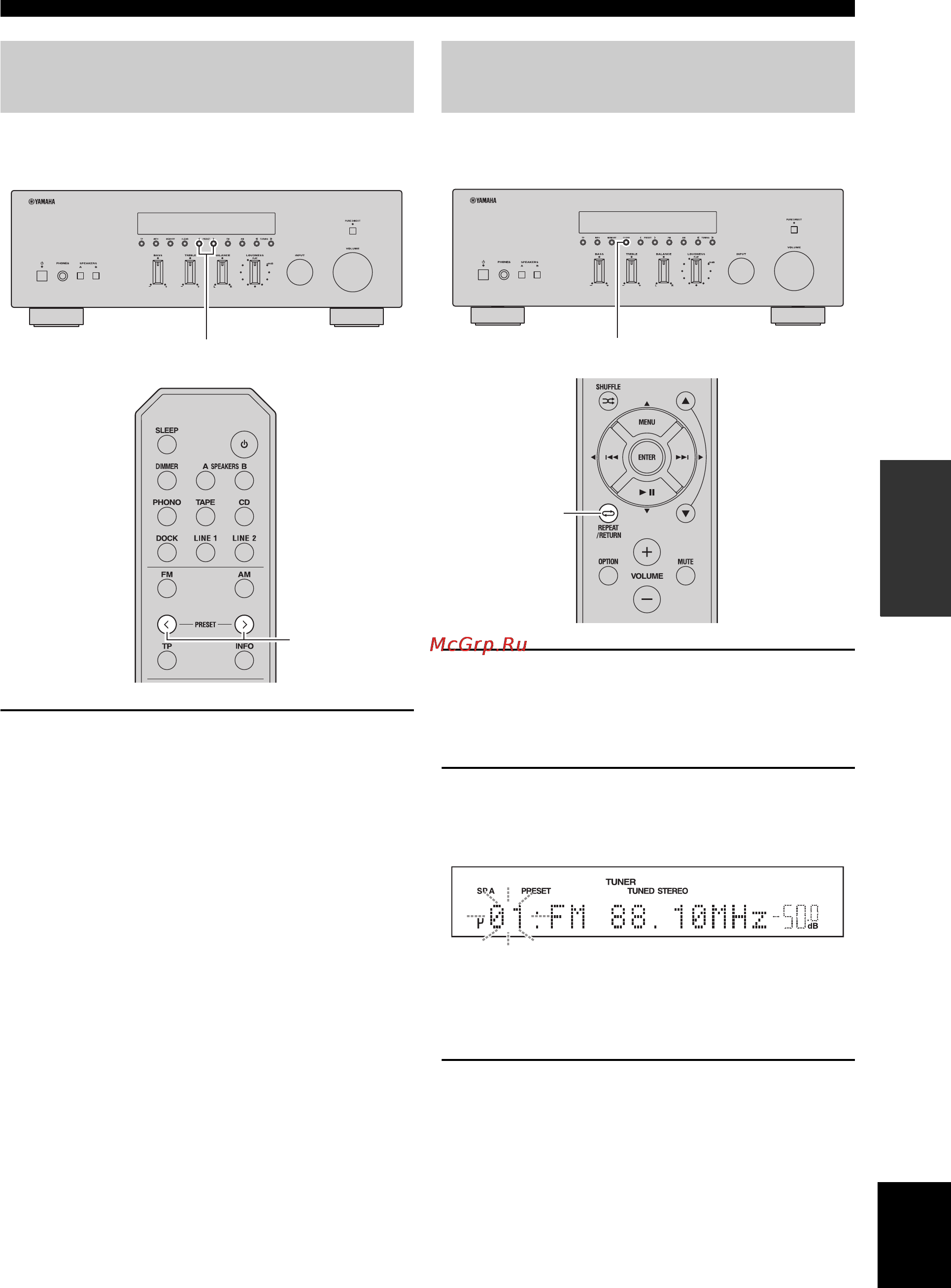 Yamaha Stereoset 300R Black [183/322] Scelta di una stazione preselezionata