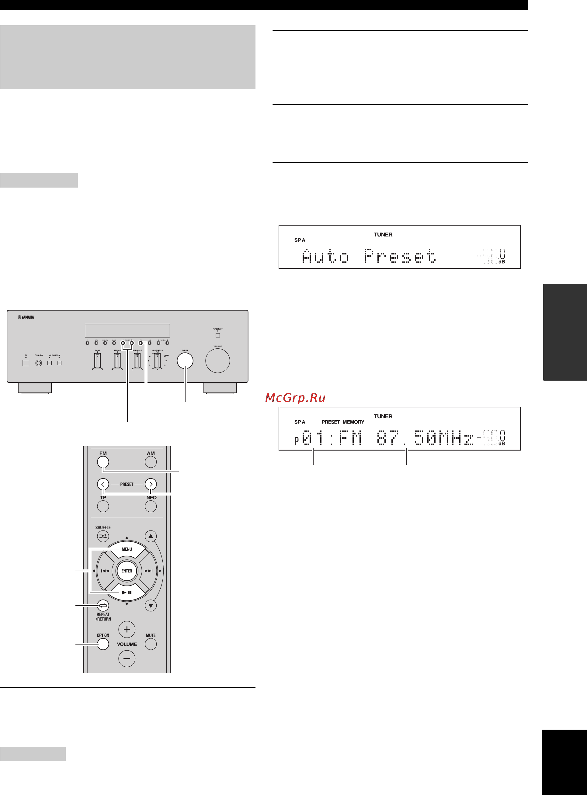 Yamaha Stereoset 300R Black/Silver [261/322] Automatische instelling van voorkeuzestations alleen fm stations
