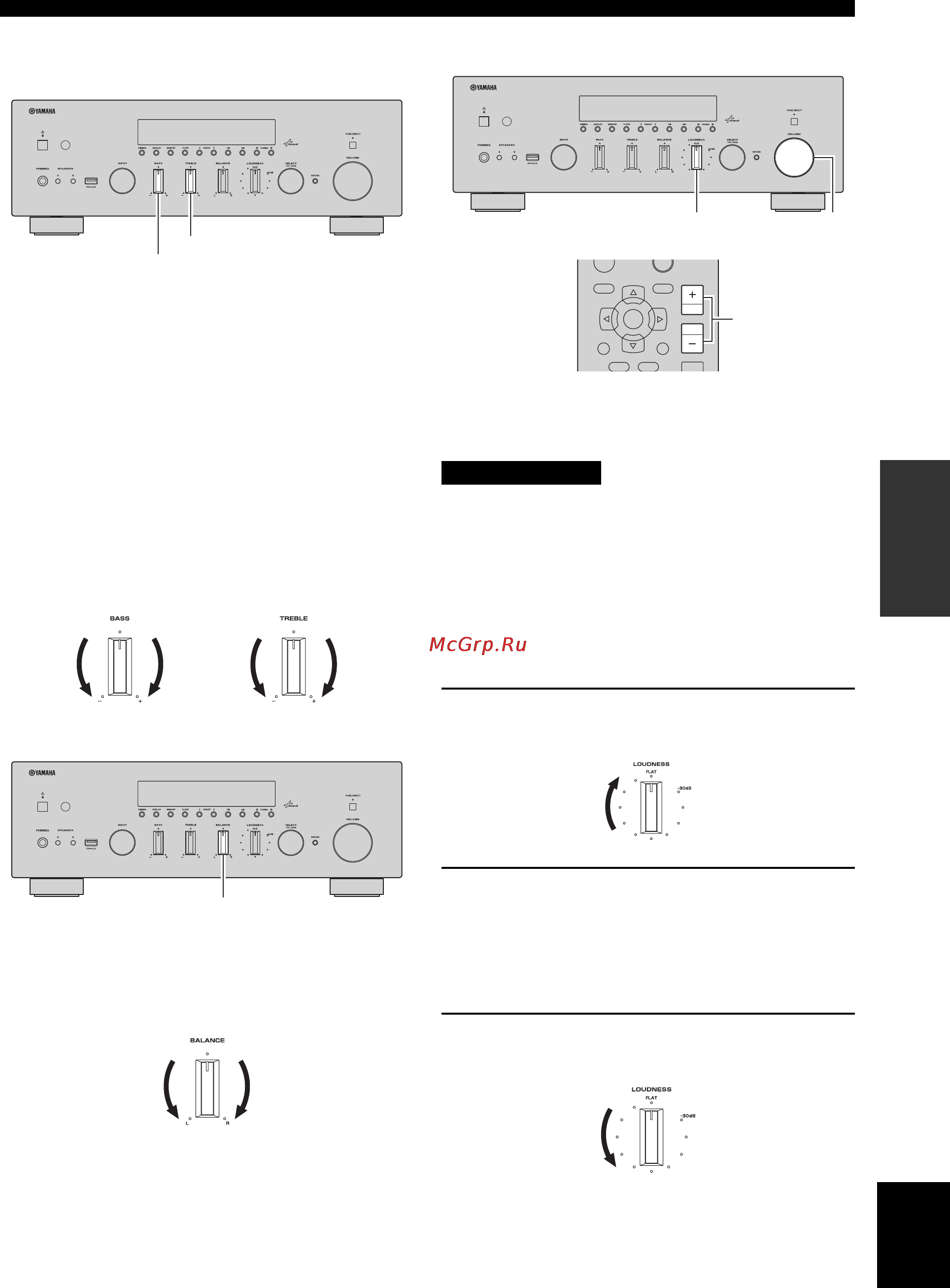 Yamaha Proset Black [17/420] Adjusting the balance control