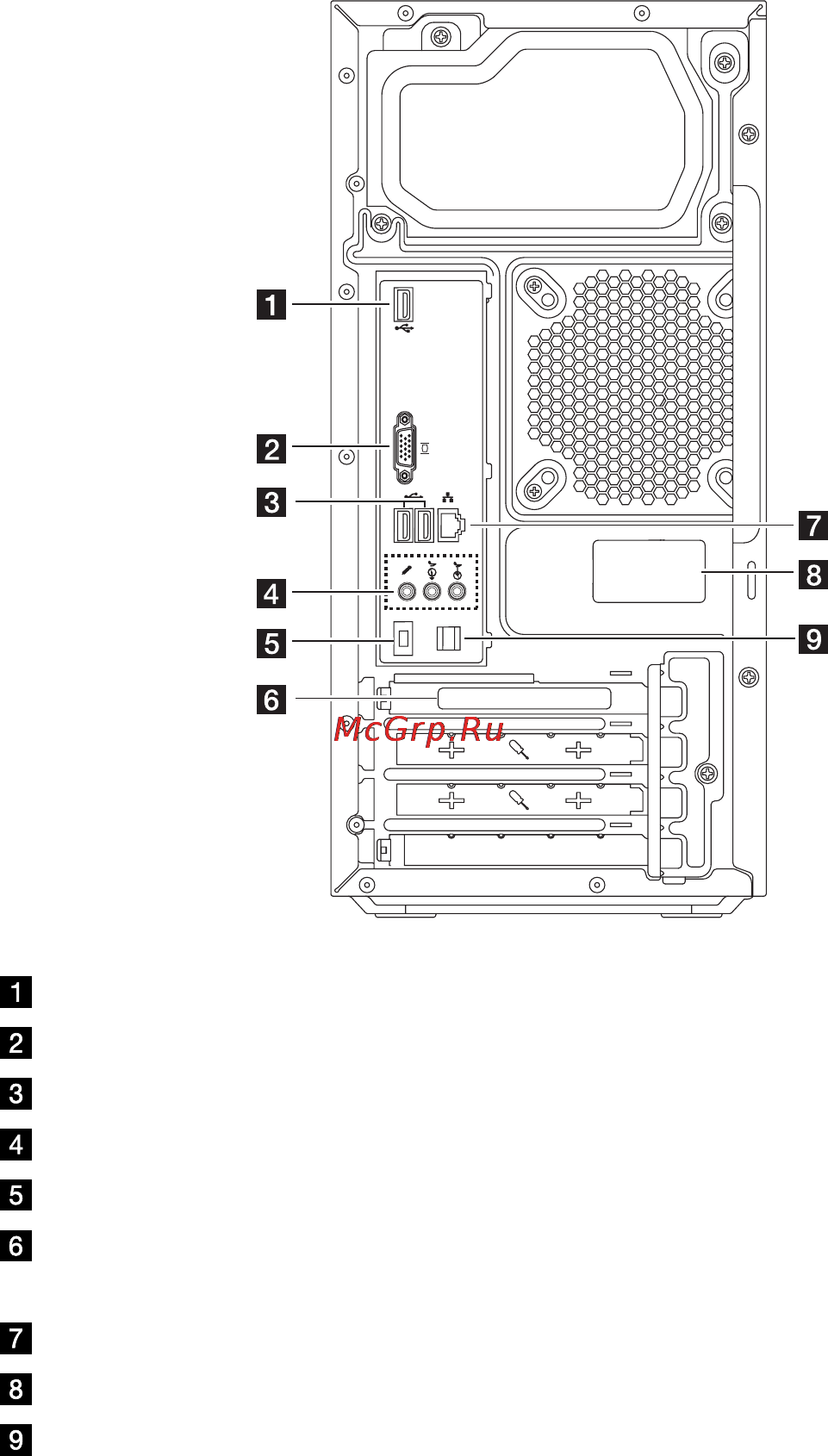 Lenovo H500 /57327400/ [8/55] Вид корпуса сзади