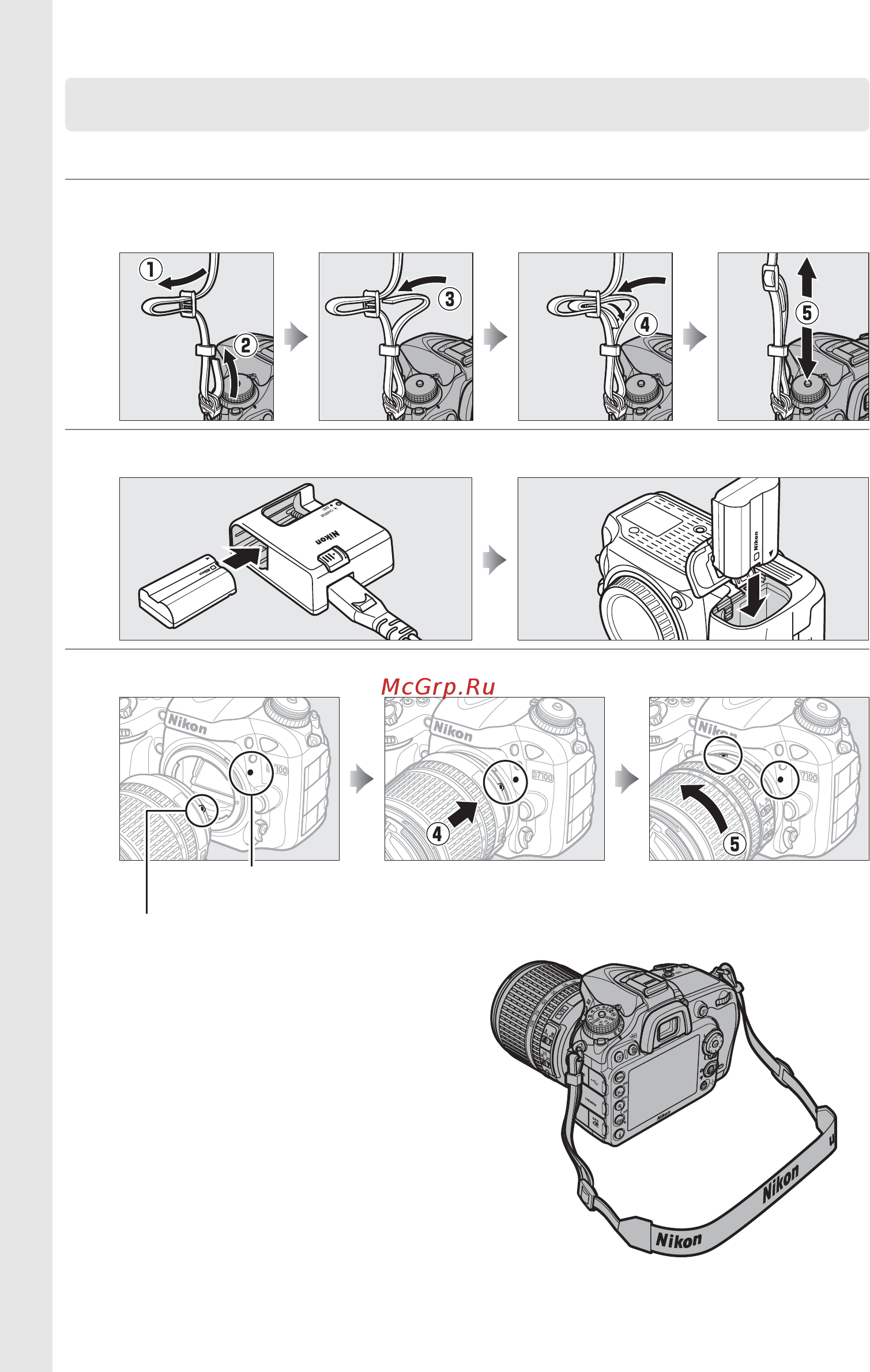 Nikon D7100 Kit 16-85 VR Black [6/384] Присоедините ремень фотокамеры