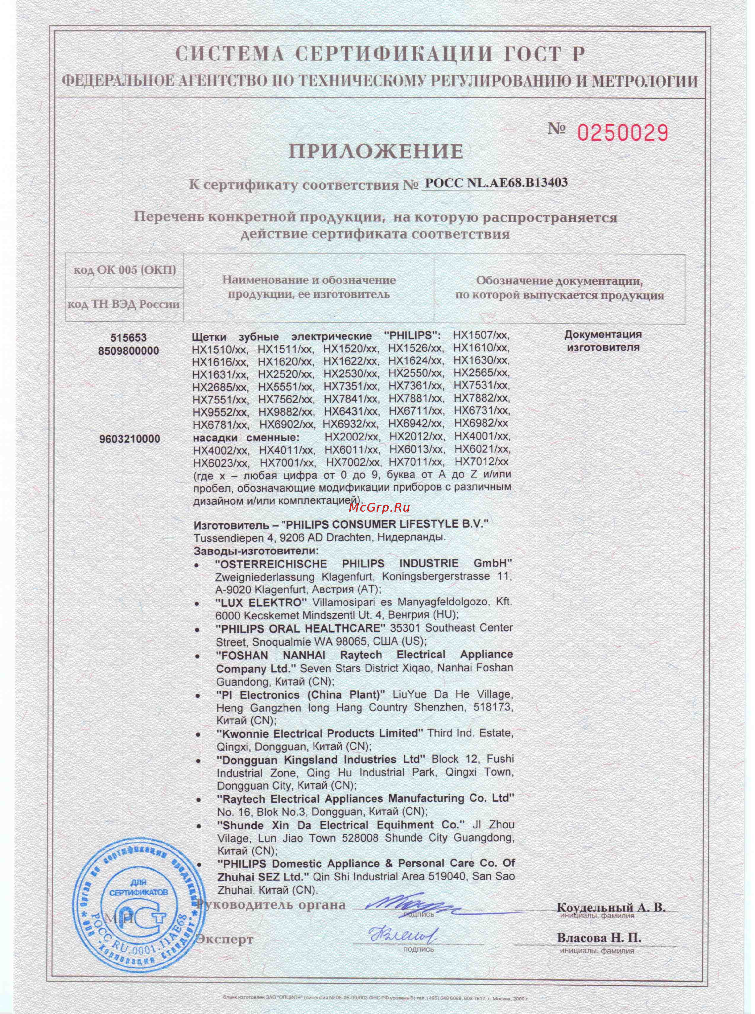 Philips HX6062/07 Сертификат онлайн [7/14] 98981