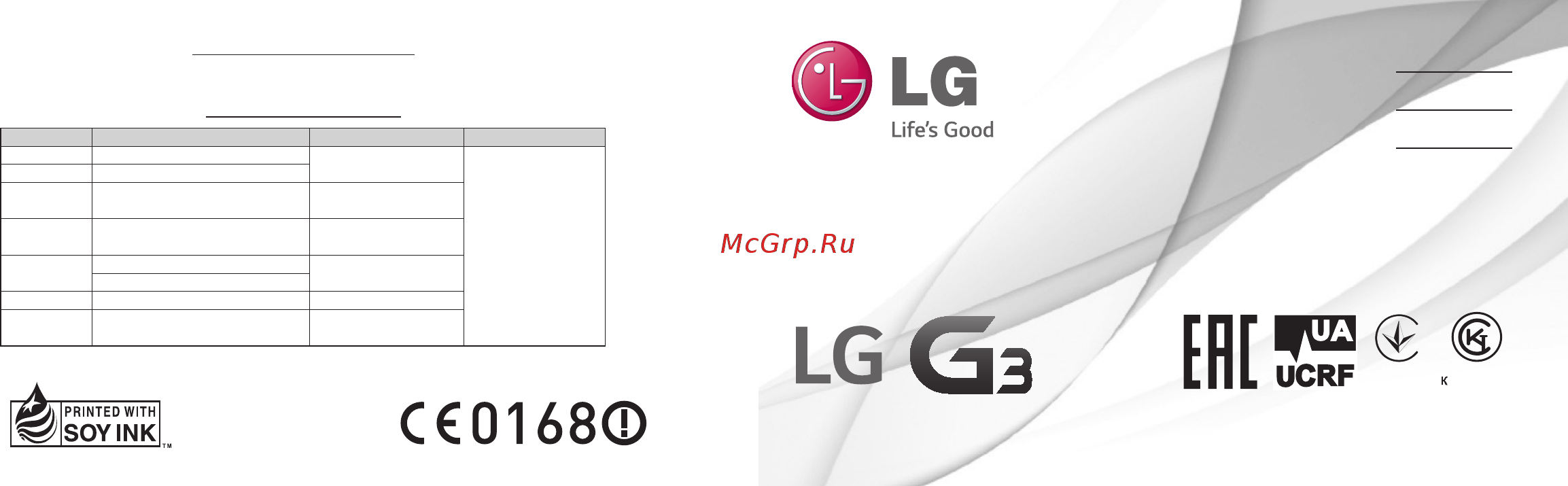 LG G3 D855 16Gb White Инструкция по эксплуатации онлайн