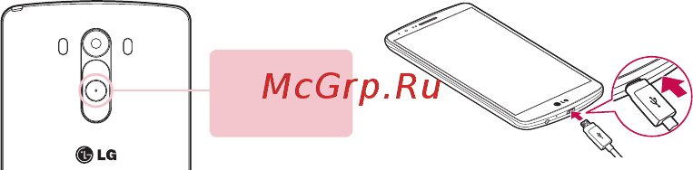 LG G3 D855 16Gb White [7/38] Включение телефона зарядка телефона