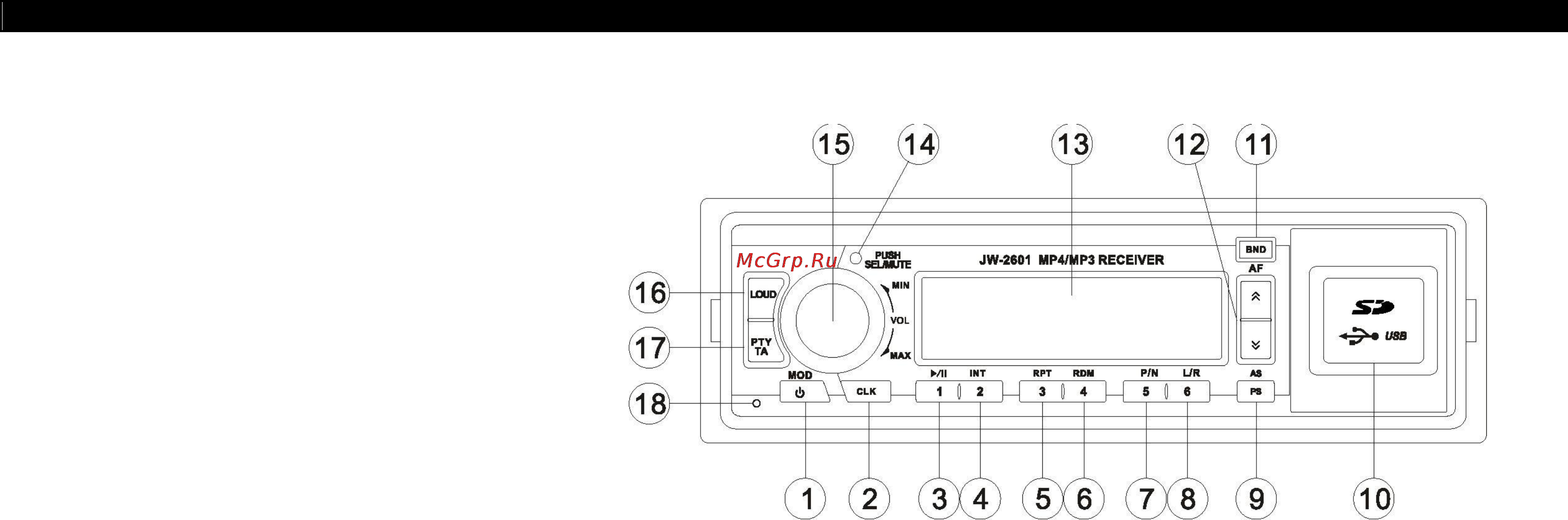 Orion MPD102O Инструкция по эксплуатации онлайн [3/13] 99354