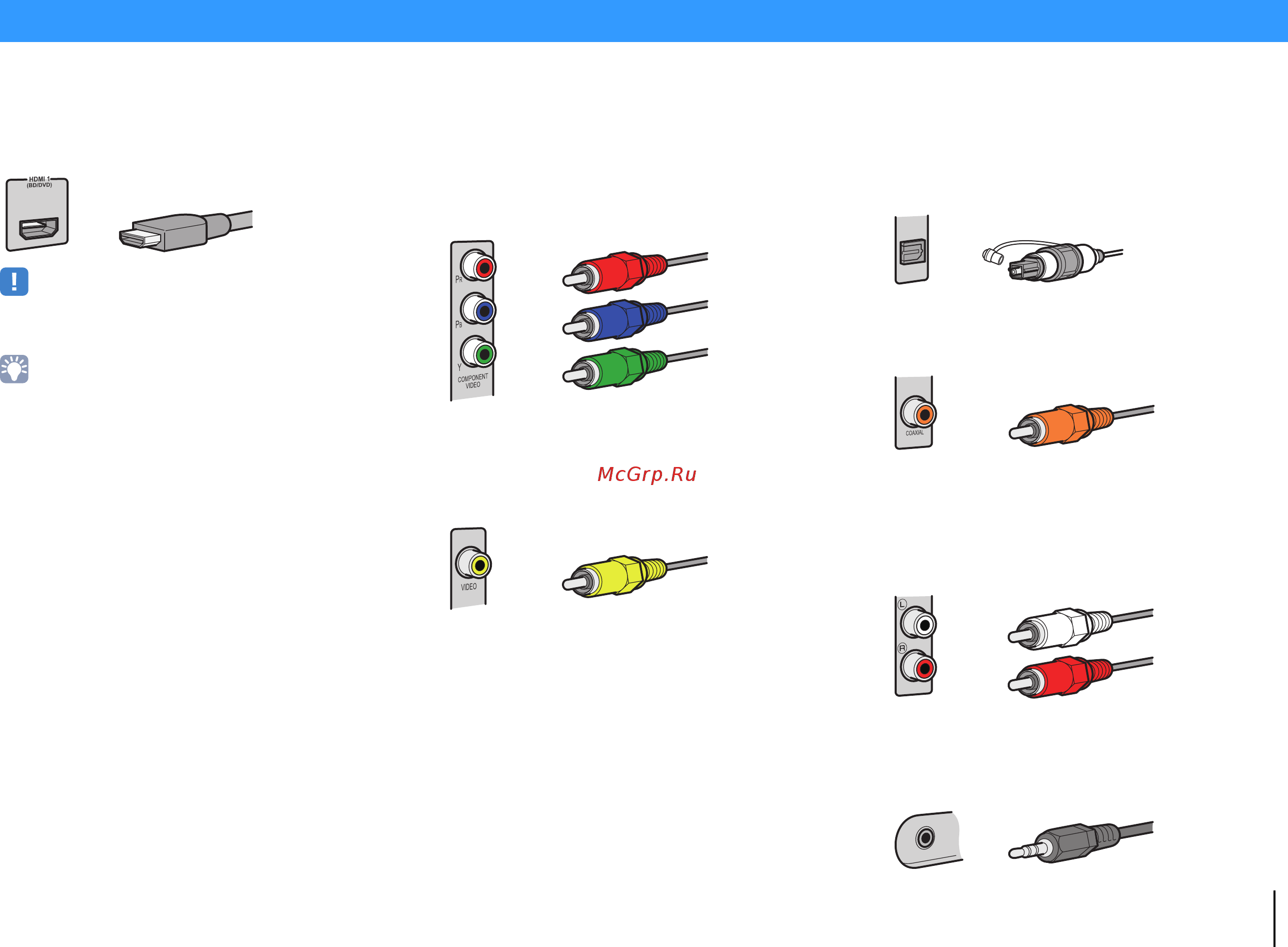 Yamaha RX-V477 Black [18/123] Подготовка входные и выходные гнезда и кабели