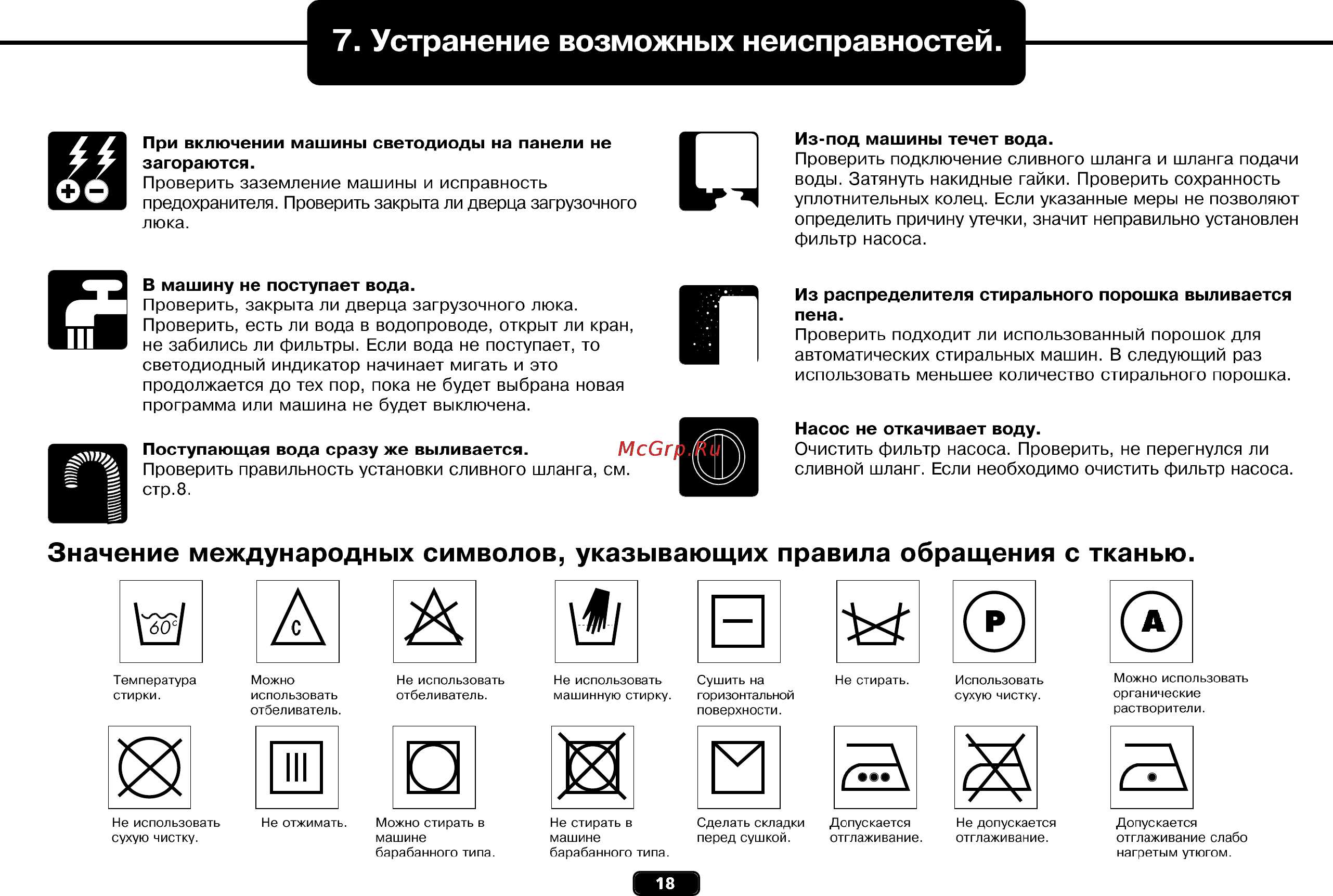Orion OMA600 [20/20] Устранение возможных неисправностей