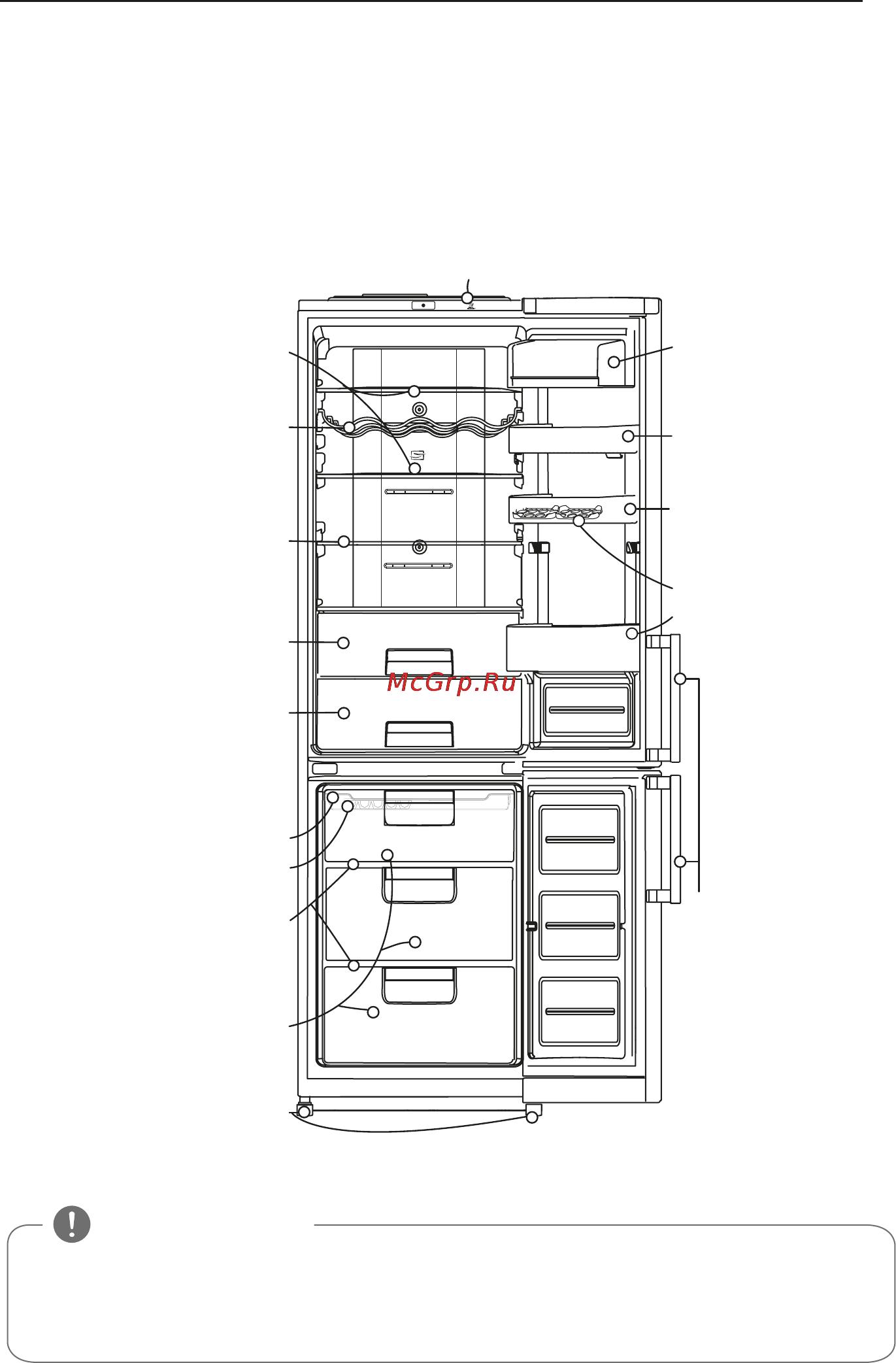LG GA-M539ZPTP [9/32] Основные части холодильника