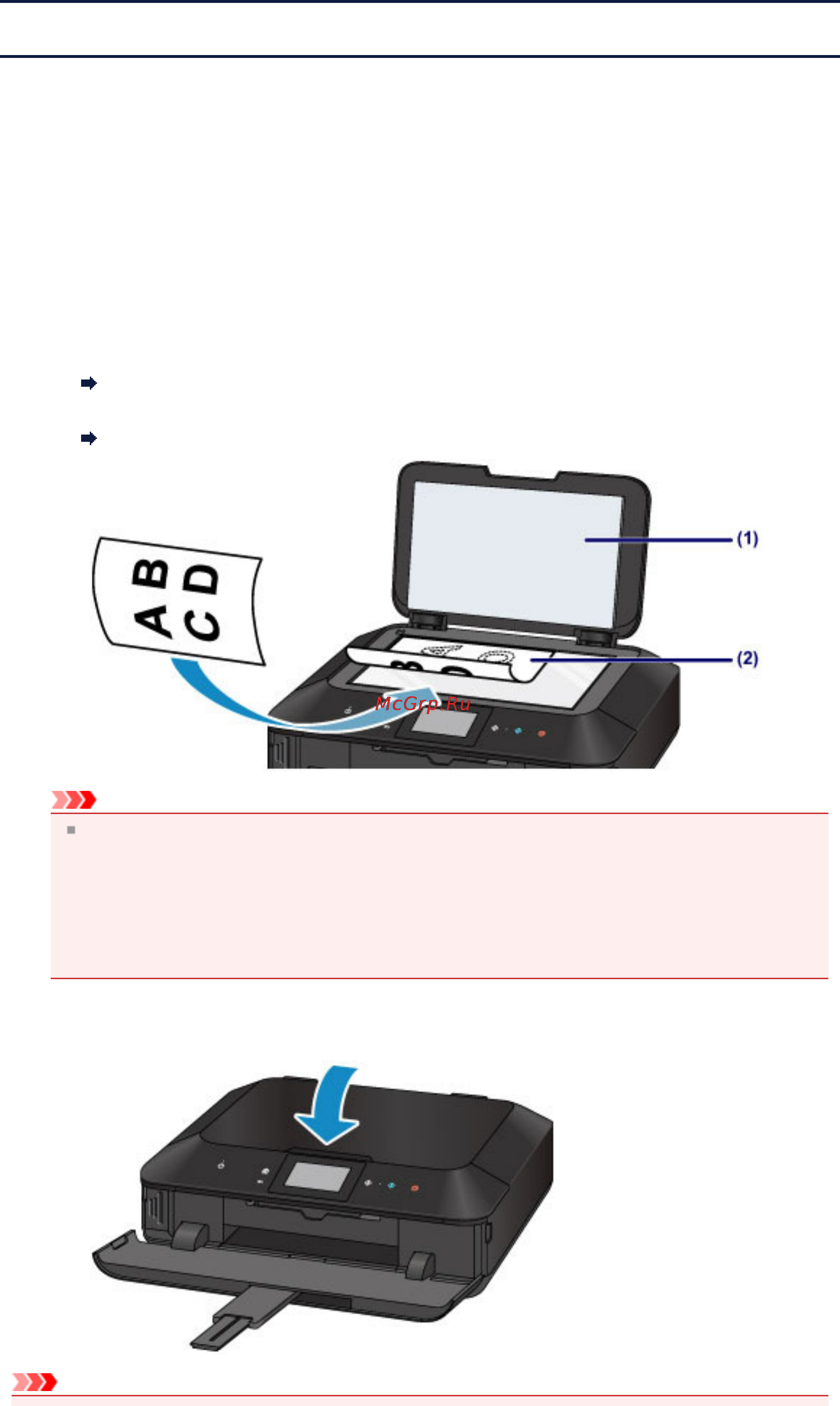 Canon PIXMA MG7140 Black [55/169] Загрузка оригиналов на стекло рабочей поверхности