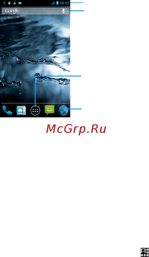 Philips Xenium W3568 [5/36] Панель уведомлений