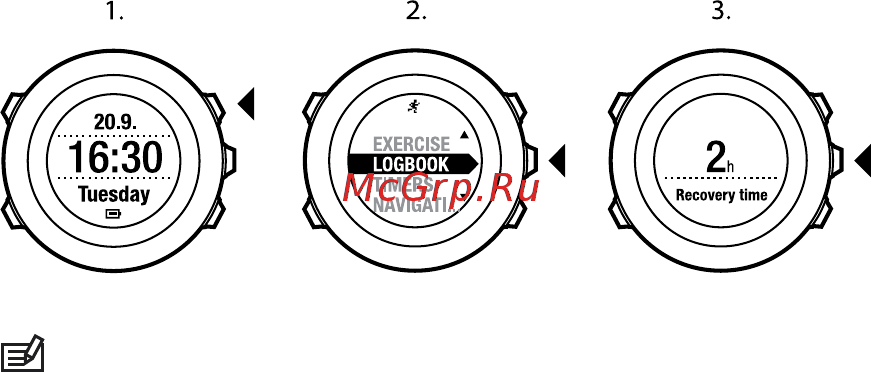 Suunto AMBIT2 Black HR [118/176] Время восстановления