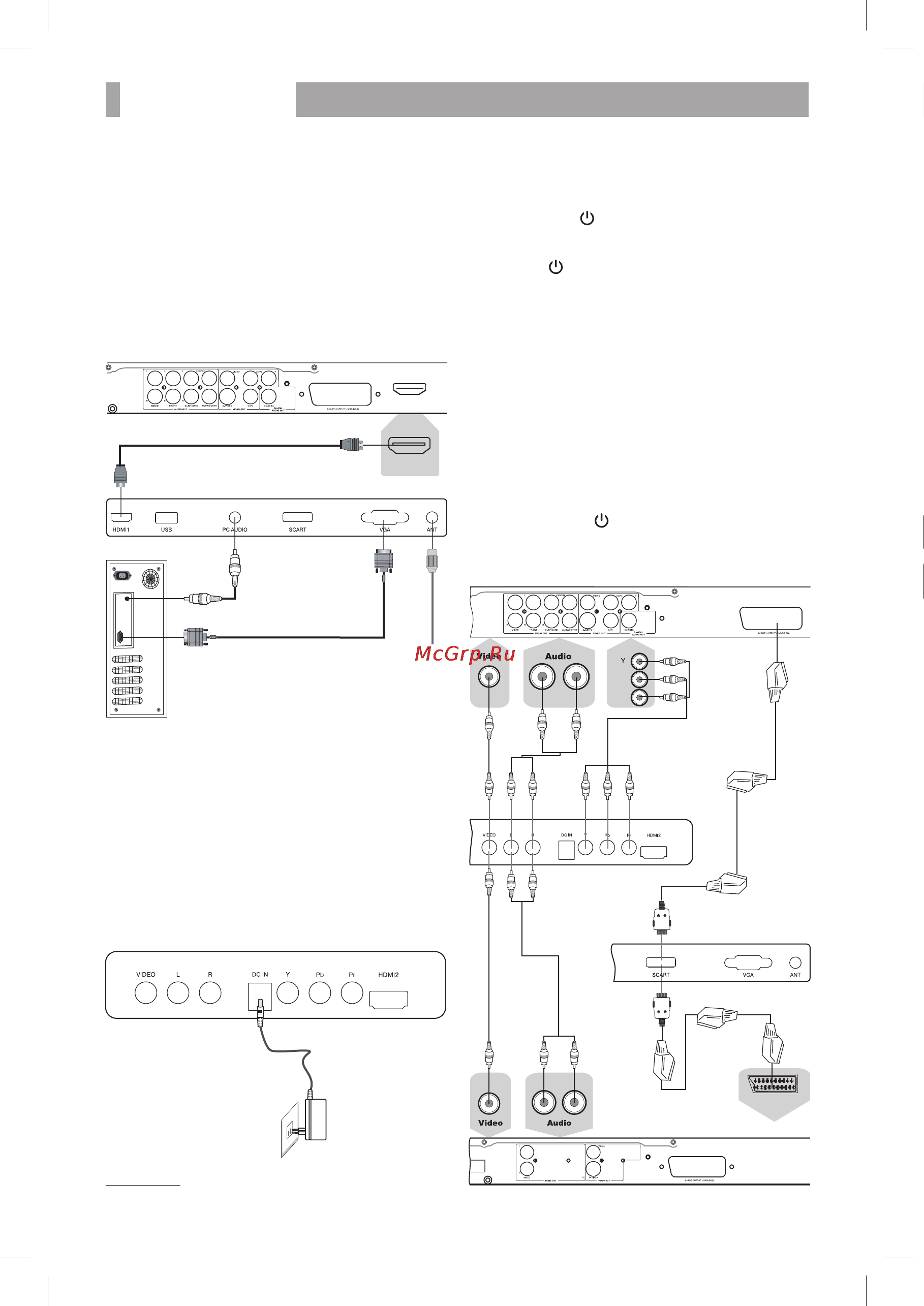 BBK LEM1949DT [8/24] Подключение тв антенны и устройств по hdmi и vga интерфейсам