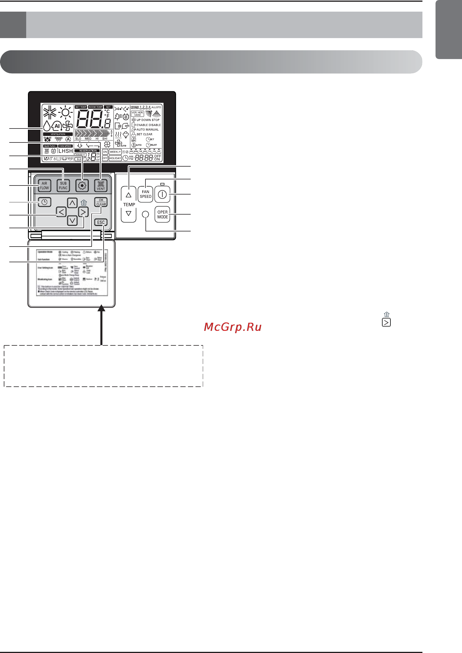 LG ARNU09GTRC2 [7/205] Name and function of wired remote controller accessory