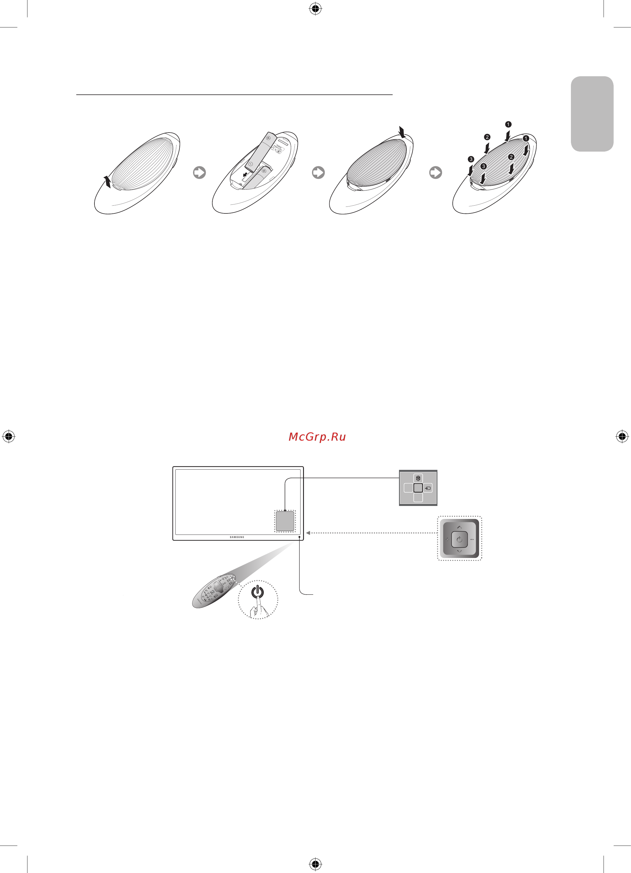 Samsung UE55HU7000U [11/24] Установка батарей samsung smart control