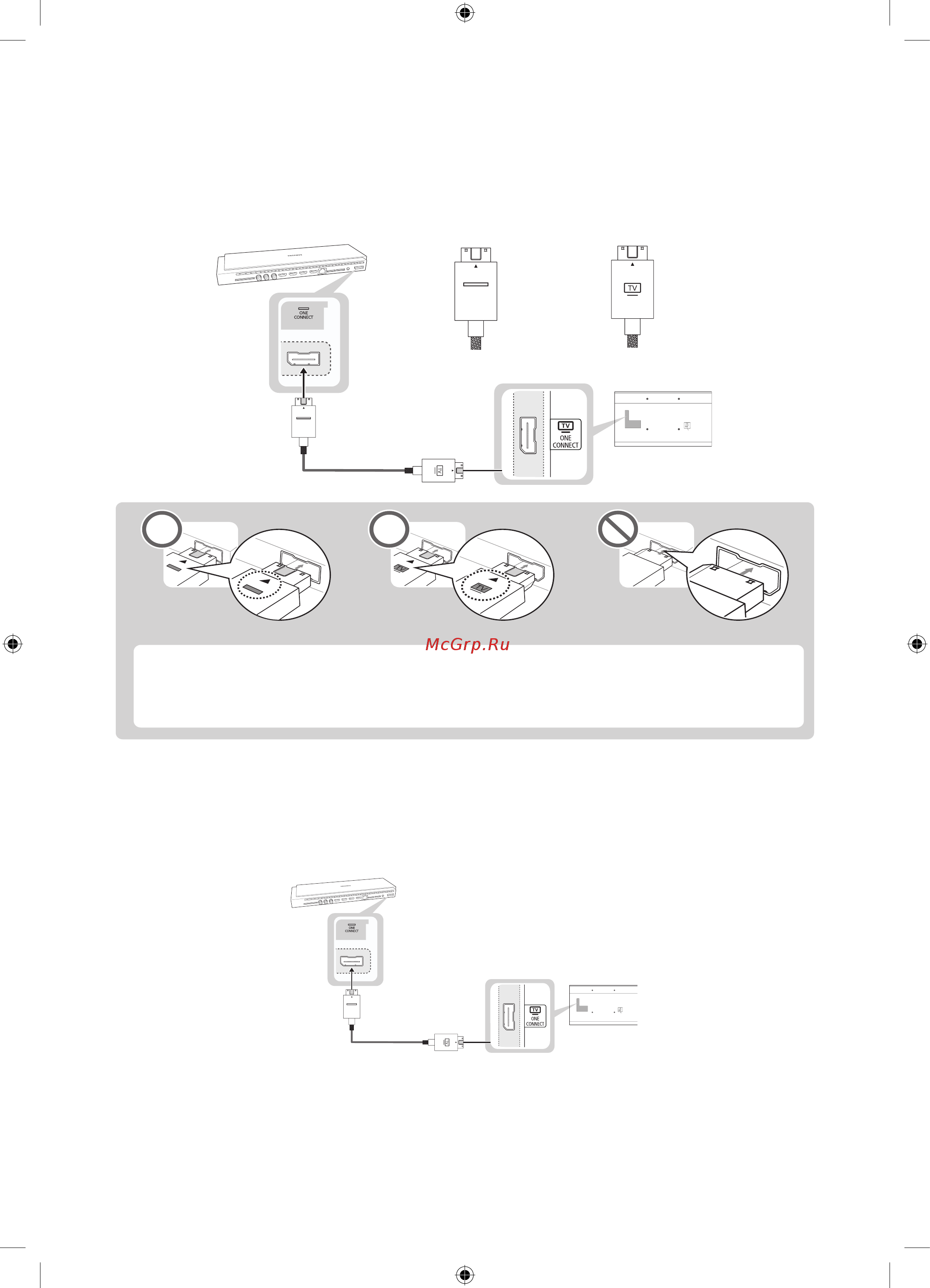 Samsung UE55HU7000U [12/24] Подключен правильный разъем в противном случае возможна поломка изделия