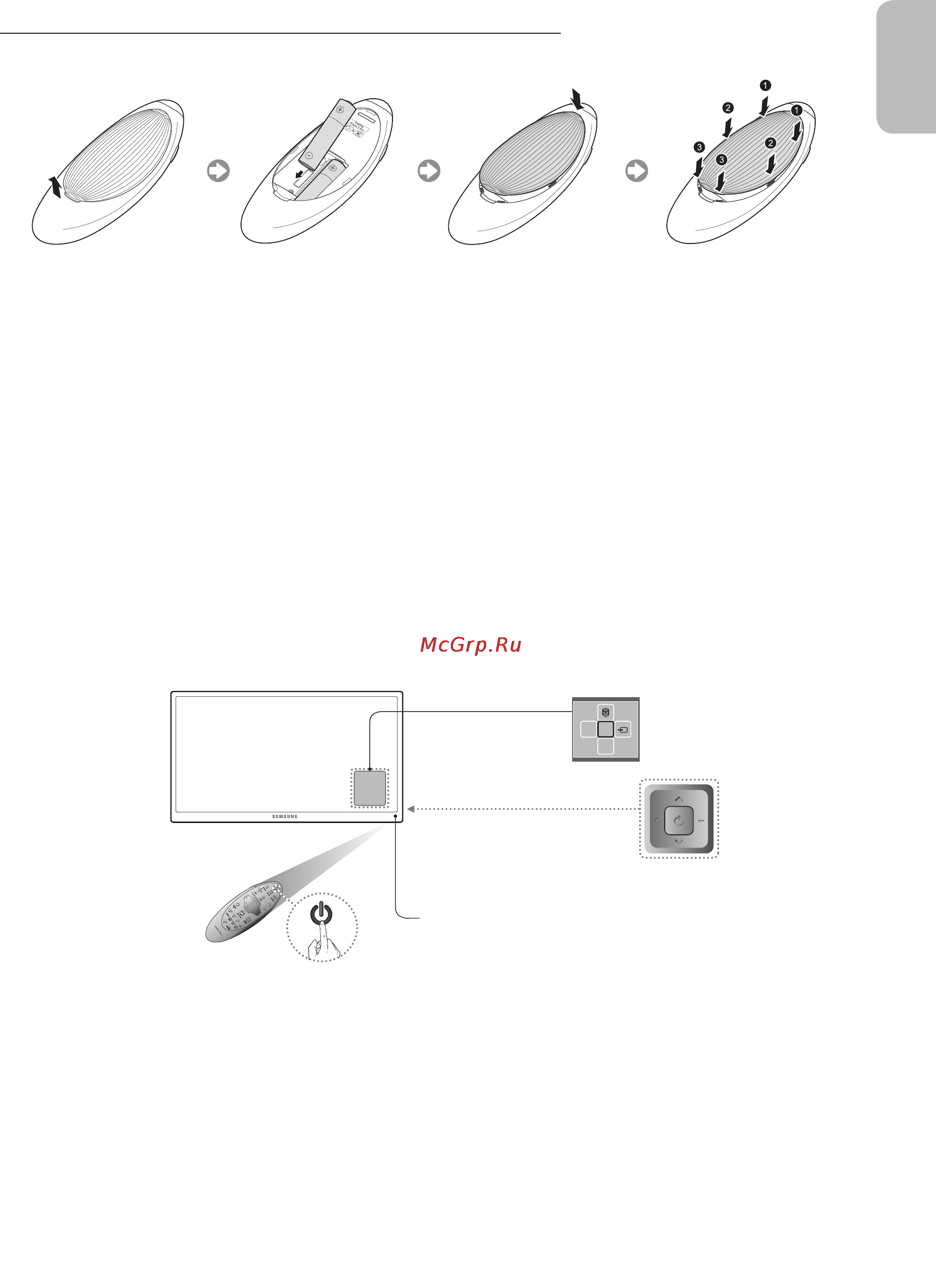 Samsung UE65HU8700T [11/25] Установка батарей samsung smart control