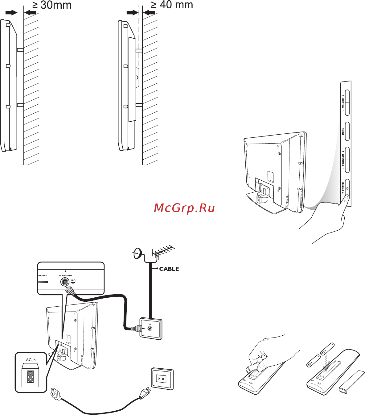 Philips 32 PFL 7962D/12 [12/52] Монтаж телевизора на стене