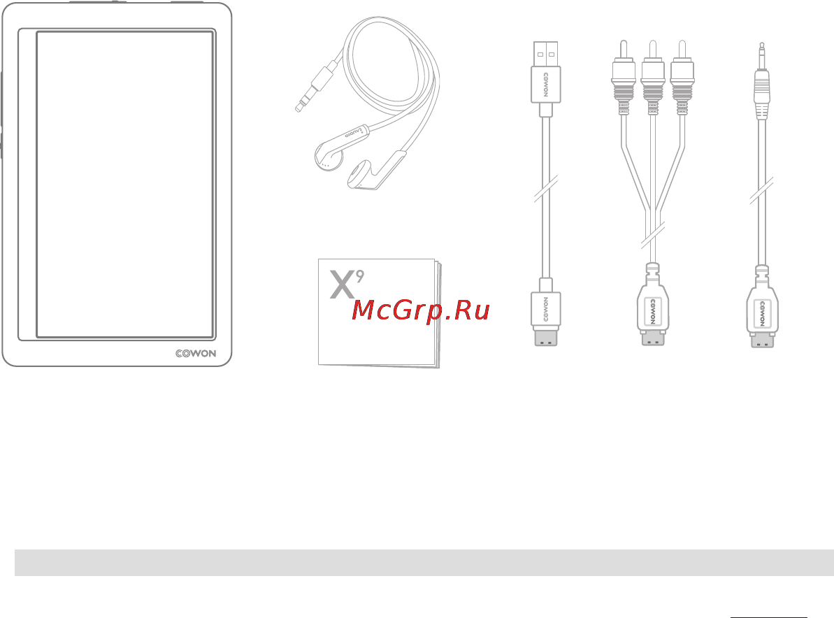 Cowon X9 8Gb Black [7/23] Комплект поставки