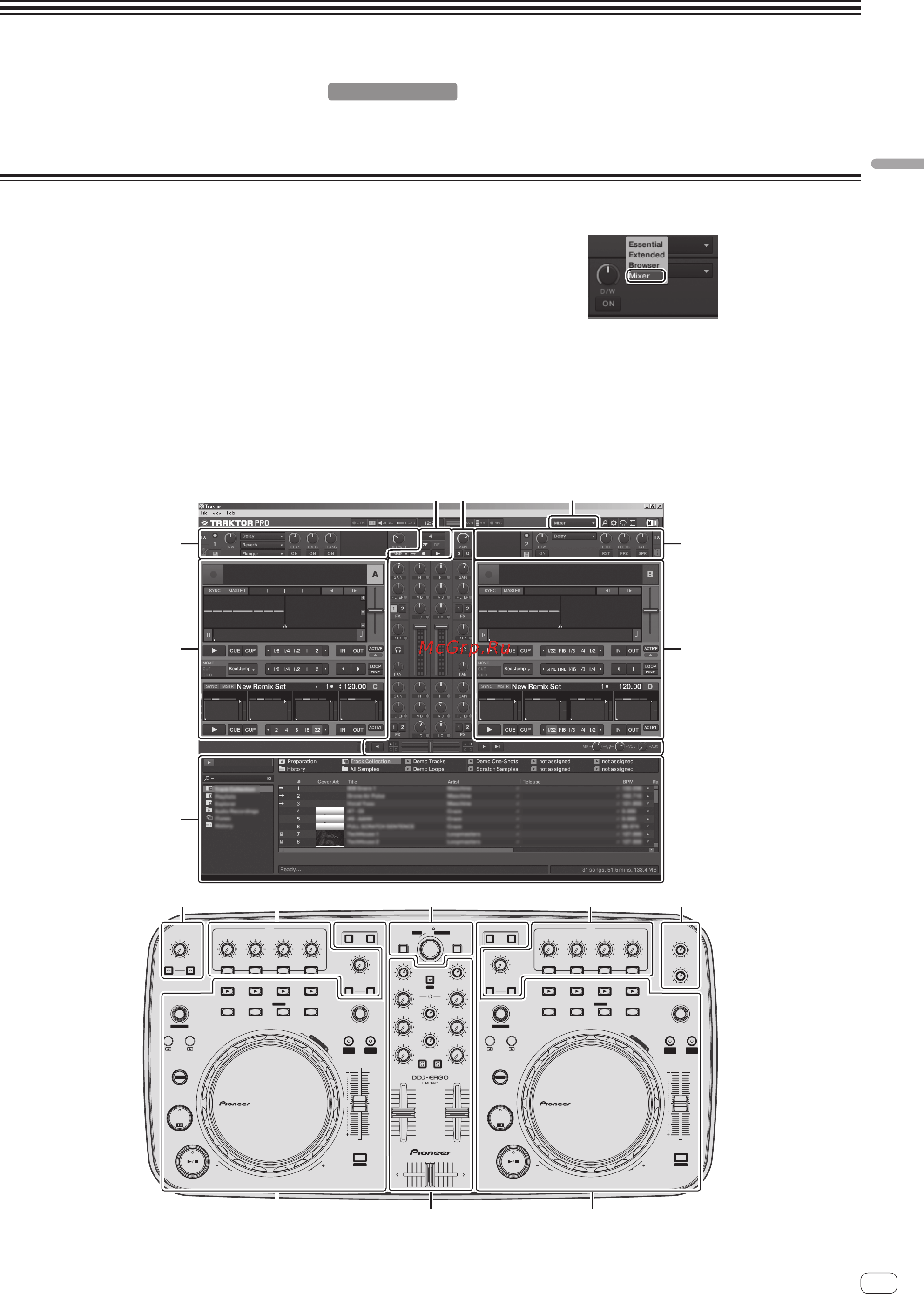 Pioneer DDJ-ERGO-K [15/32] Aux mic vol